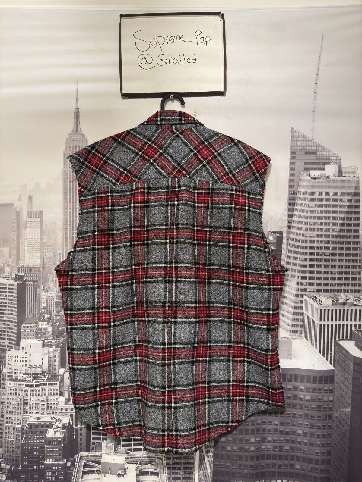 Fear of God 🔥FOG Fear of God Collection 2 Sleeveless Flannel Grey SZ S Size US M / EU 48-50 / 2 - 9 Thumbnail