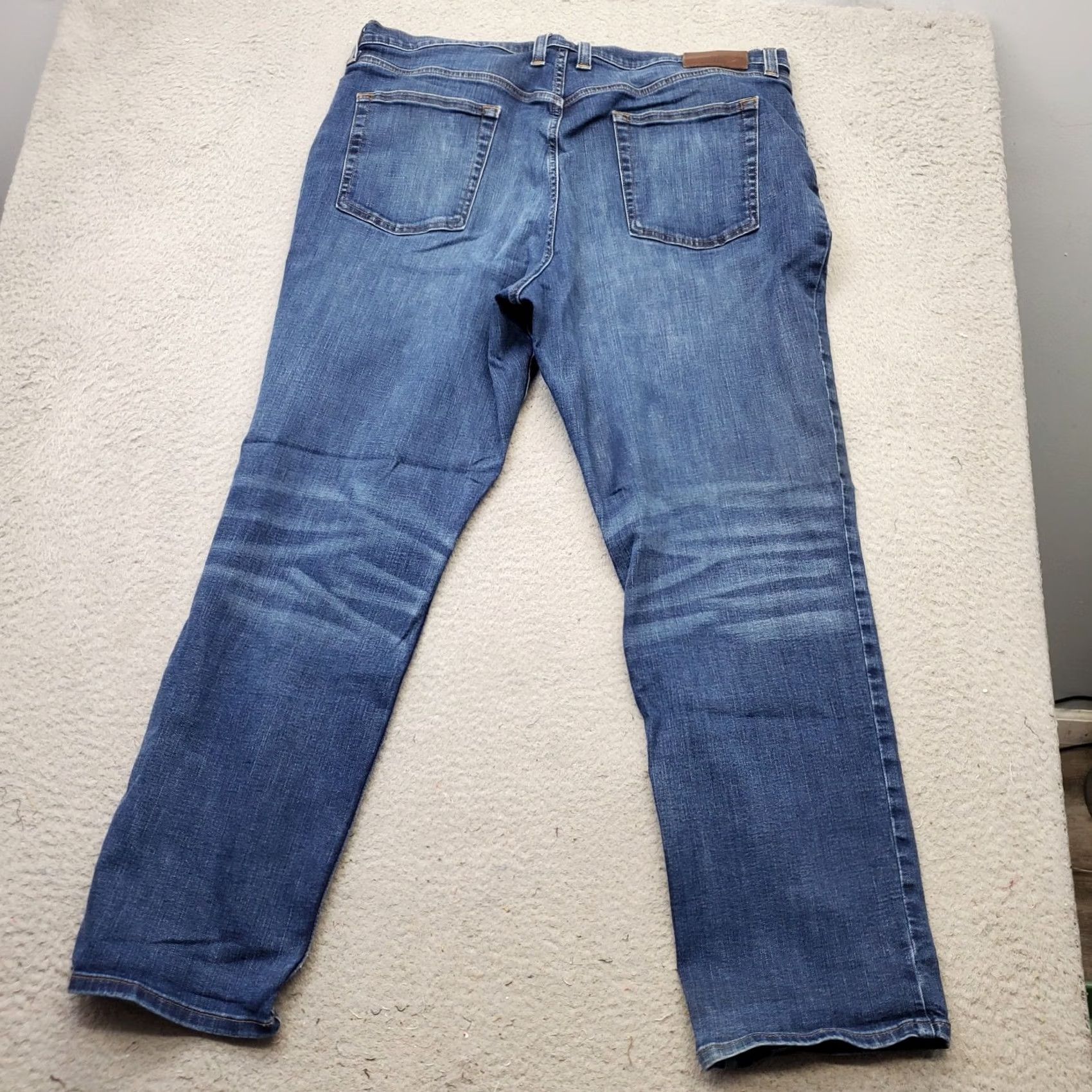 Vintage L.L. Bean Mens 42x30 Blue Denim Stretch Straight Jeans Size 42 Regular Vintage? No Size US 42 / EU 58 - 2 Thumbnail
