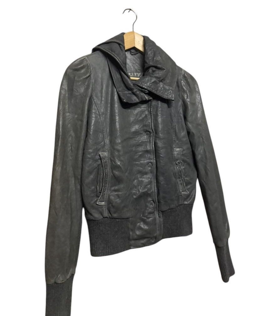 Giorgio Brato Authentic🔥Giorgio Brato Highneck Leather Jacket Size US XXS / EU 40 - 6 Thumbnail