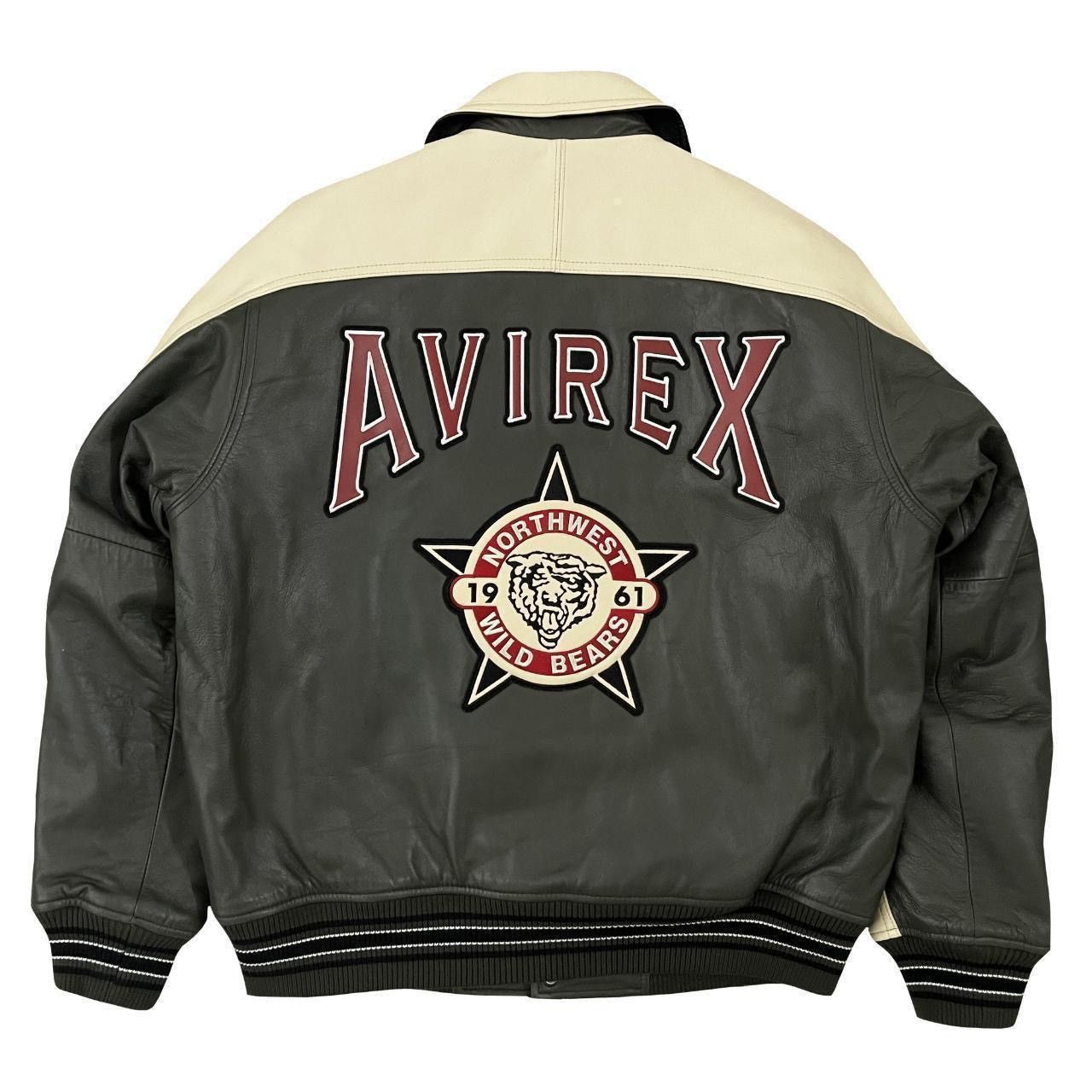 Avirex Avirex North West Wildbears Leather Varsity Jacket Size US XL / EU 56 / 4 - 2 Thumbnail