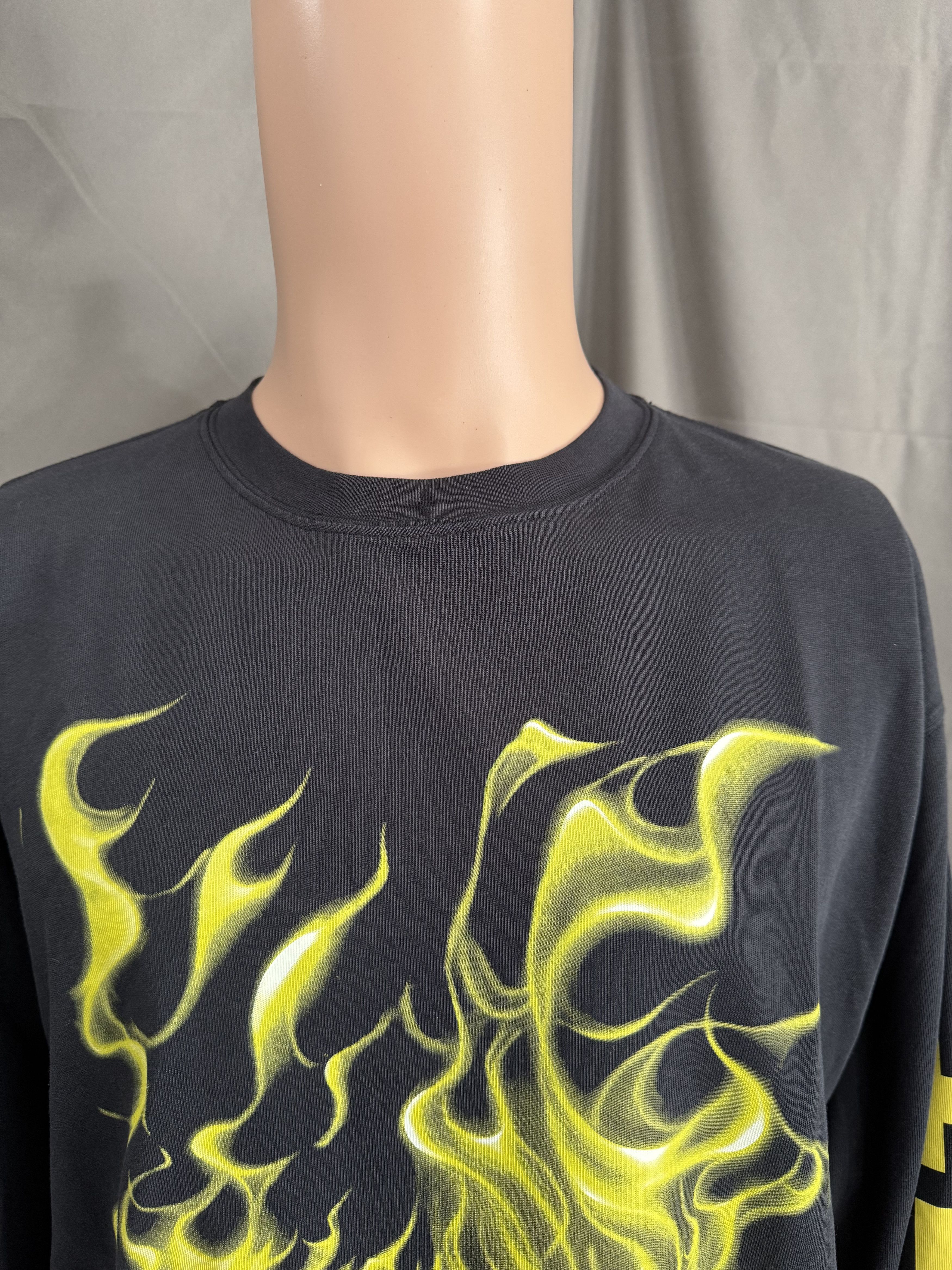 Heron Preston Heron Preston Fire Skull Long Sleeve Shirt Size X Small Size US XS / EU 42 / 0 - 5 Thumbnail