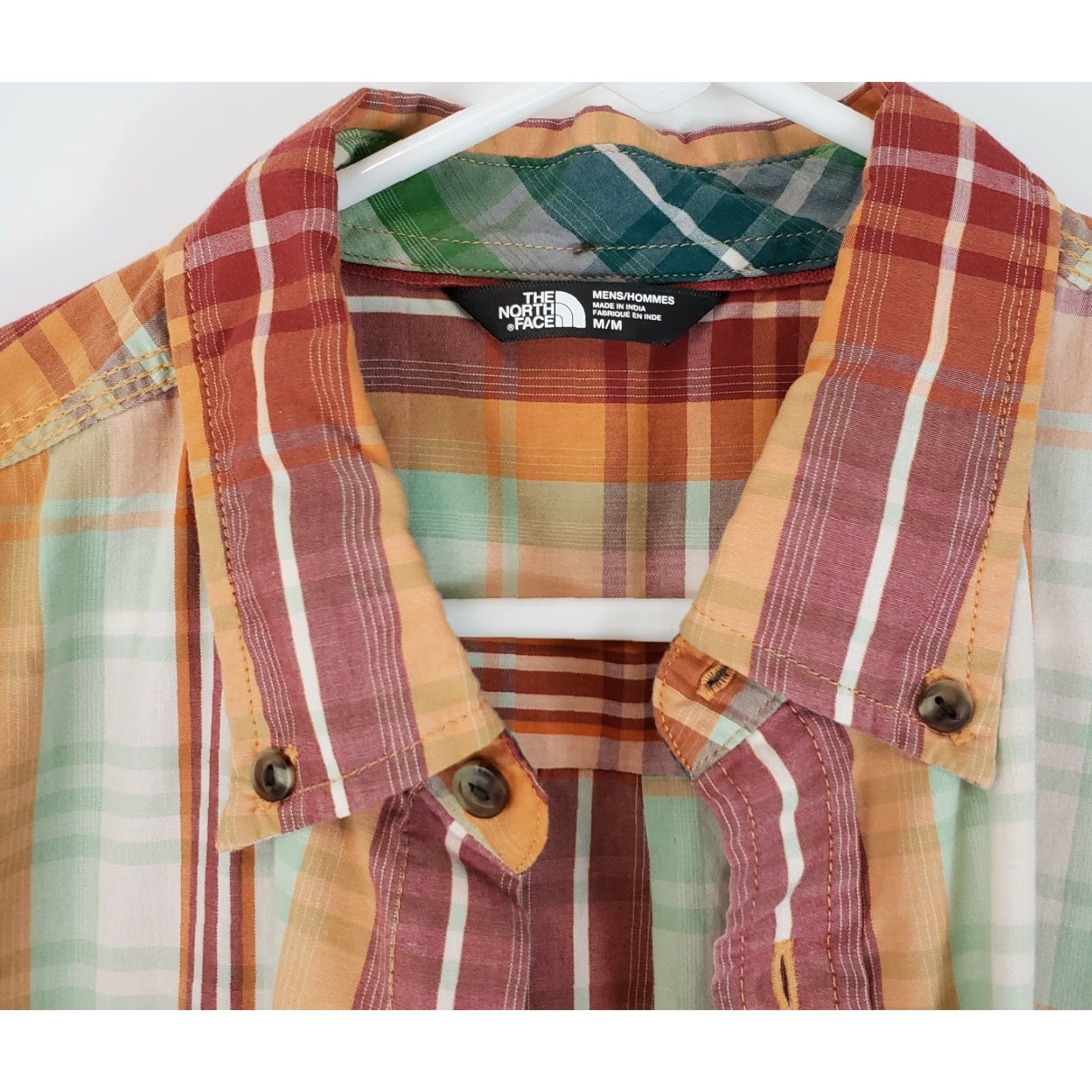 The North Face VINTAGE The North Face Button-Up Shirt Lot of 2 Adult Medium Red Blue Plaid Short Sleeve Casual Mens Size US M / EU 48-50 / 2 - 6 Thumbnail
