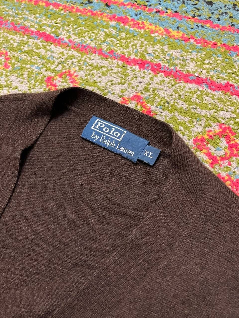 Polo Ralph Lauren × Vintage Vintage Polo Ralph Lauren Brown Cardigan Wool Sweater XL Size US XL / EU 56 / 4 - 3 Thumbnail