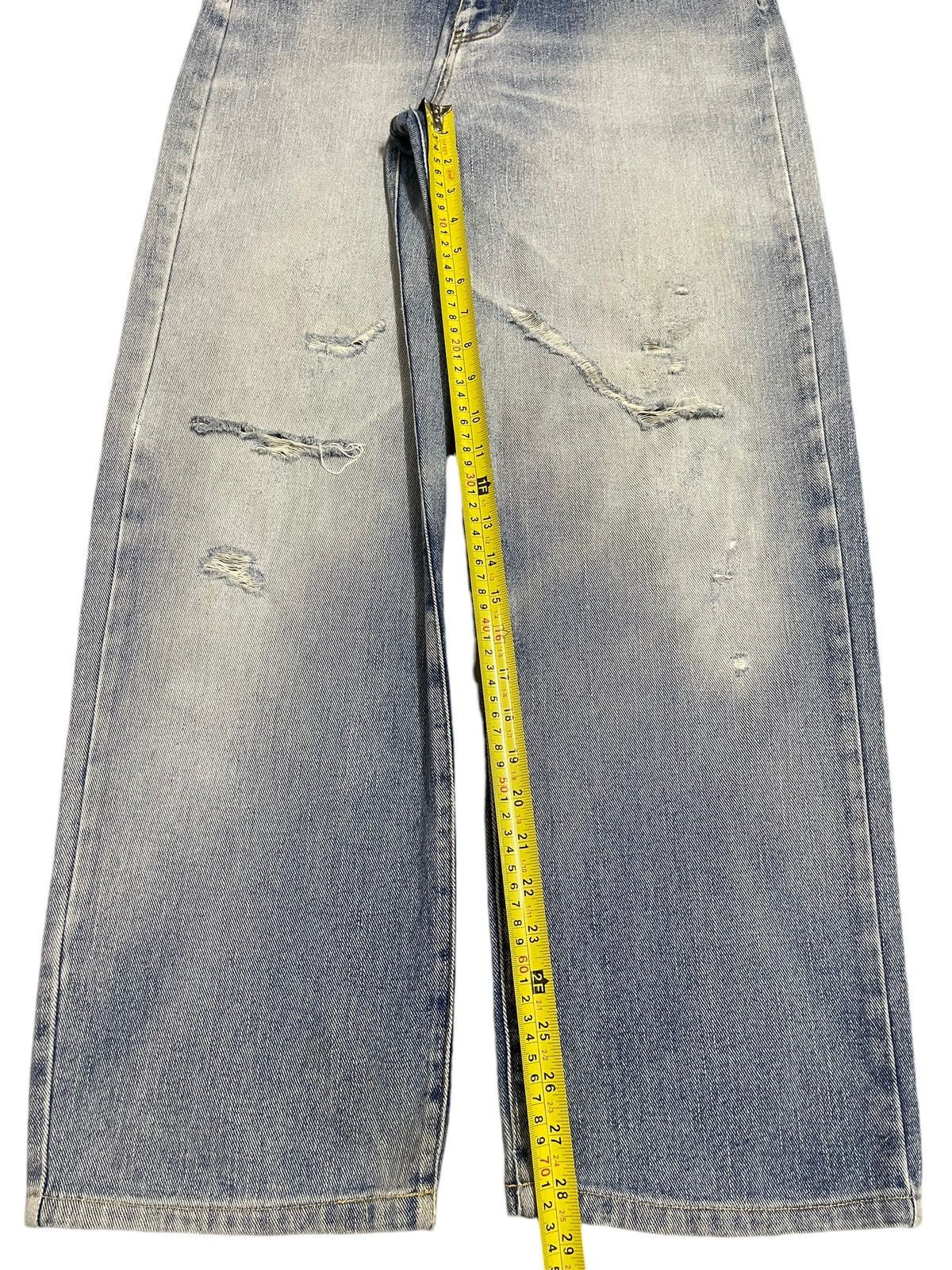 Denime Vintage Japanese Brand Blue Faded Wash Distress Baggy Jeans Size US 30 / EU 46 - 13 Thumbnail