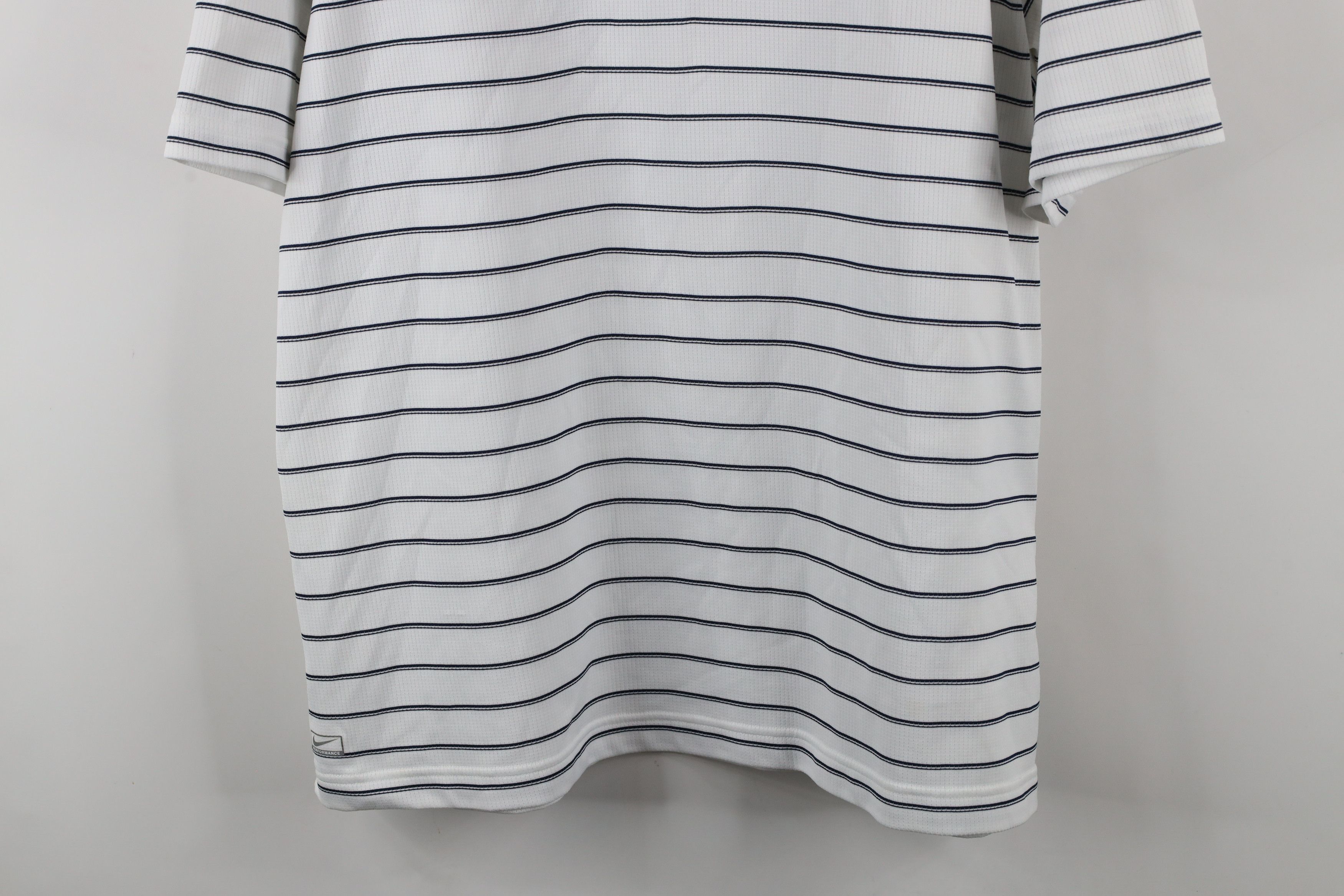 Nike × Vintage Vintage Nike Golf Scott Mini Swoosh Striped Polo Shirt Size US XXL / EU 58 / 5 - 3 Thumbnail