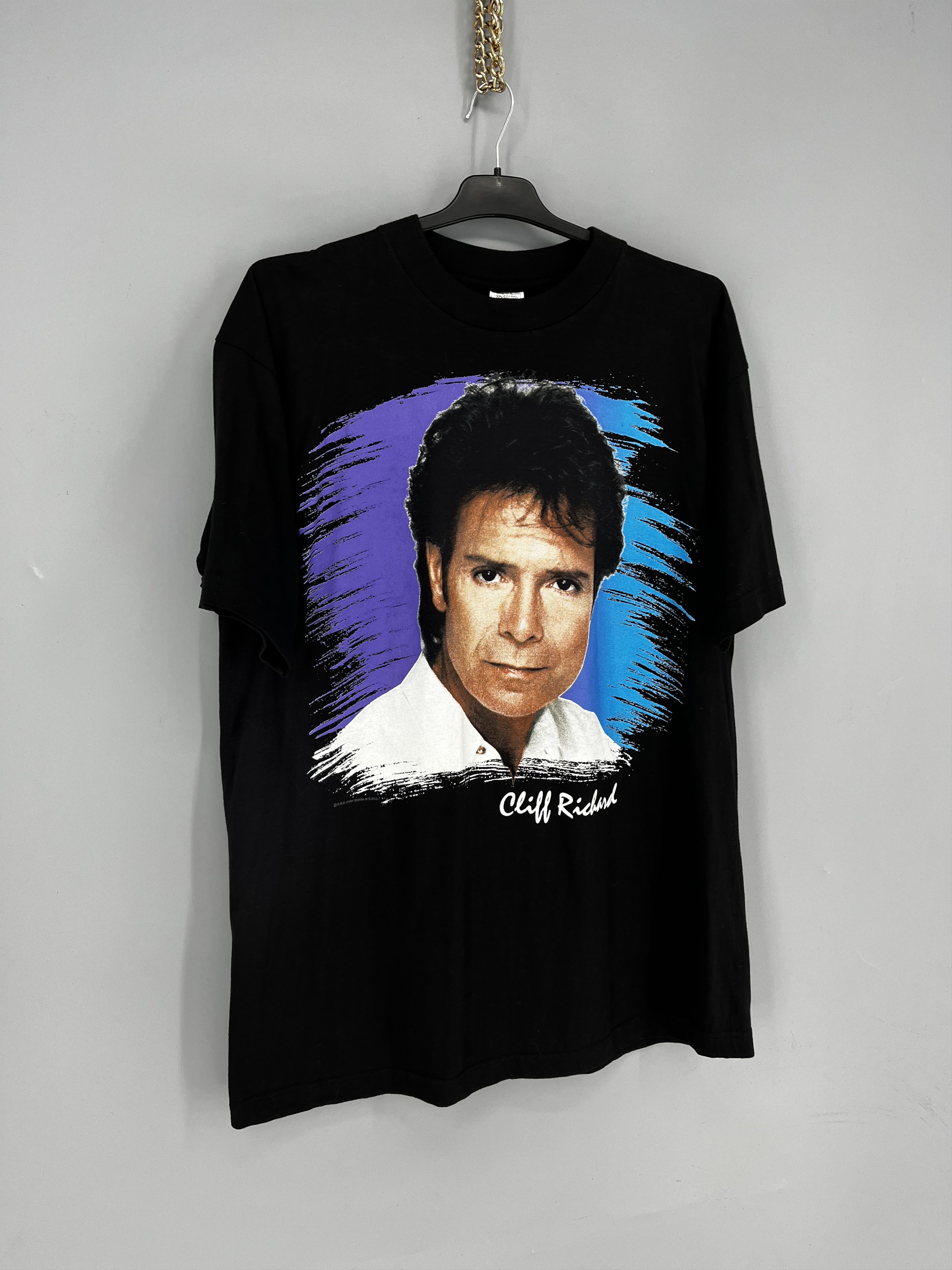 Band Tees Cliff Richard Tour 1994 Hit List Graphic Print Black Mens Size US L / EU 52-54 / 3 - 2 Thumbnail