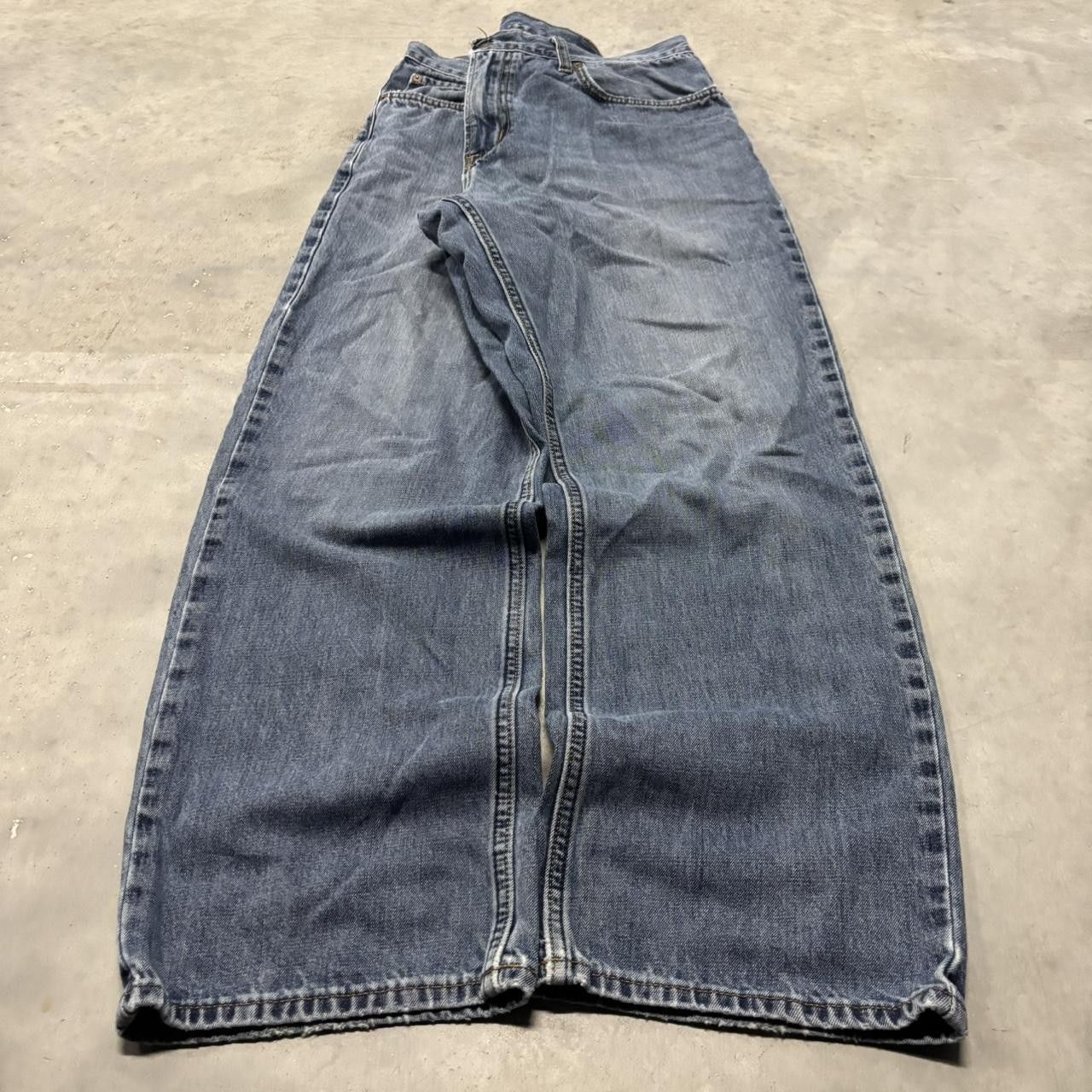 Japanese Brand × Vintage Crazy Vintage Y2K/2000s Grunge Dark Wash Essential Denim Jeans! Size US 36 / EU 52 - 3 Thumbnail