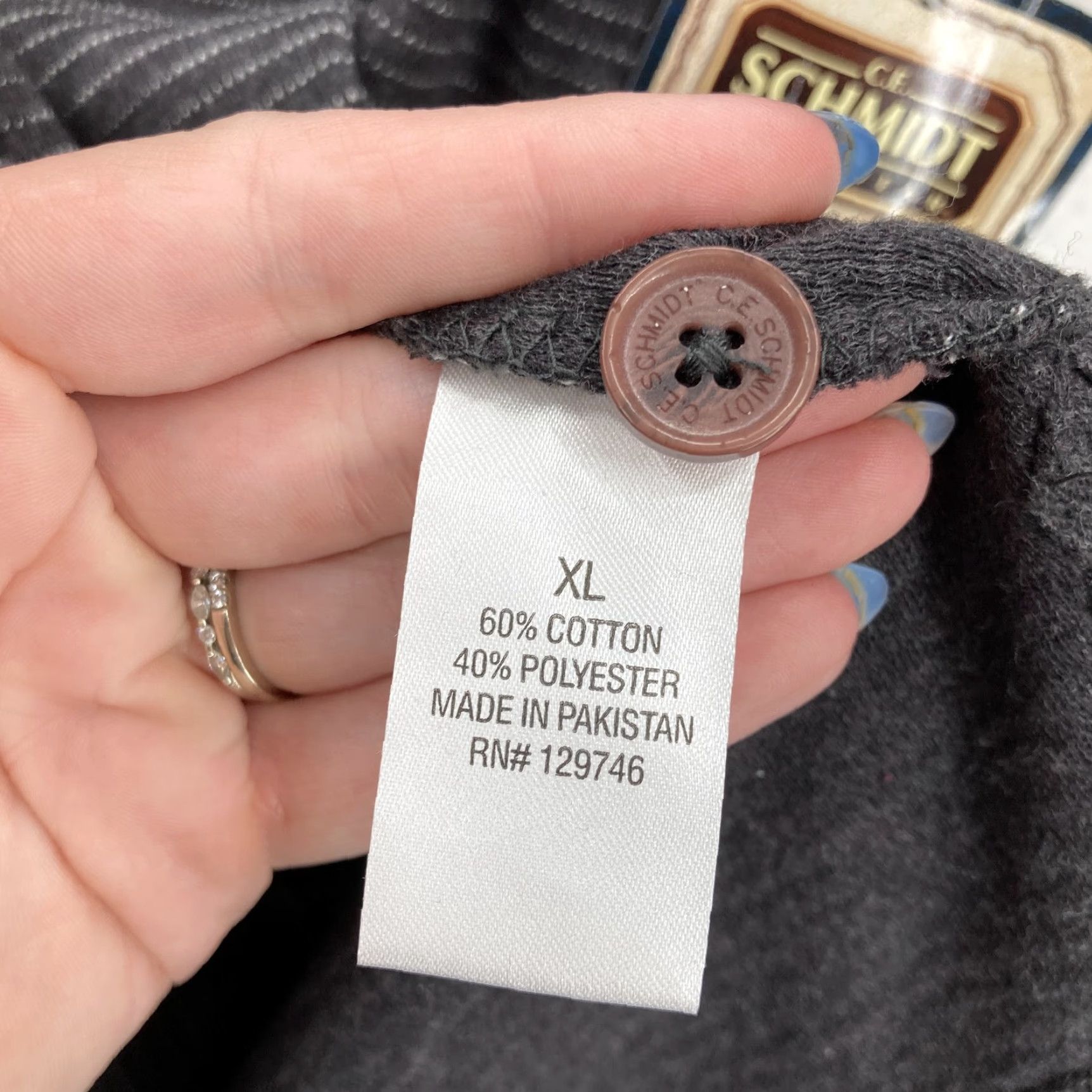Vintage Schmidt Workwear Shirt Mens XL Black Stripe Utility Pocket Crew Henley Shirt Mens XL Black Stripe Pockets Workwear Henley Size US XL / EU 56 / 4 - 7 Thumbnail