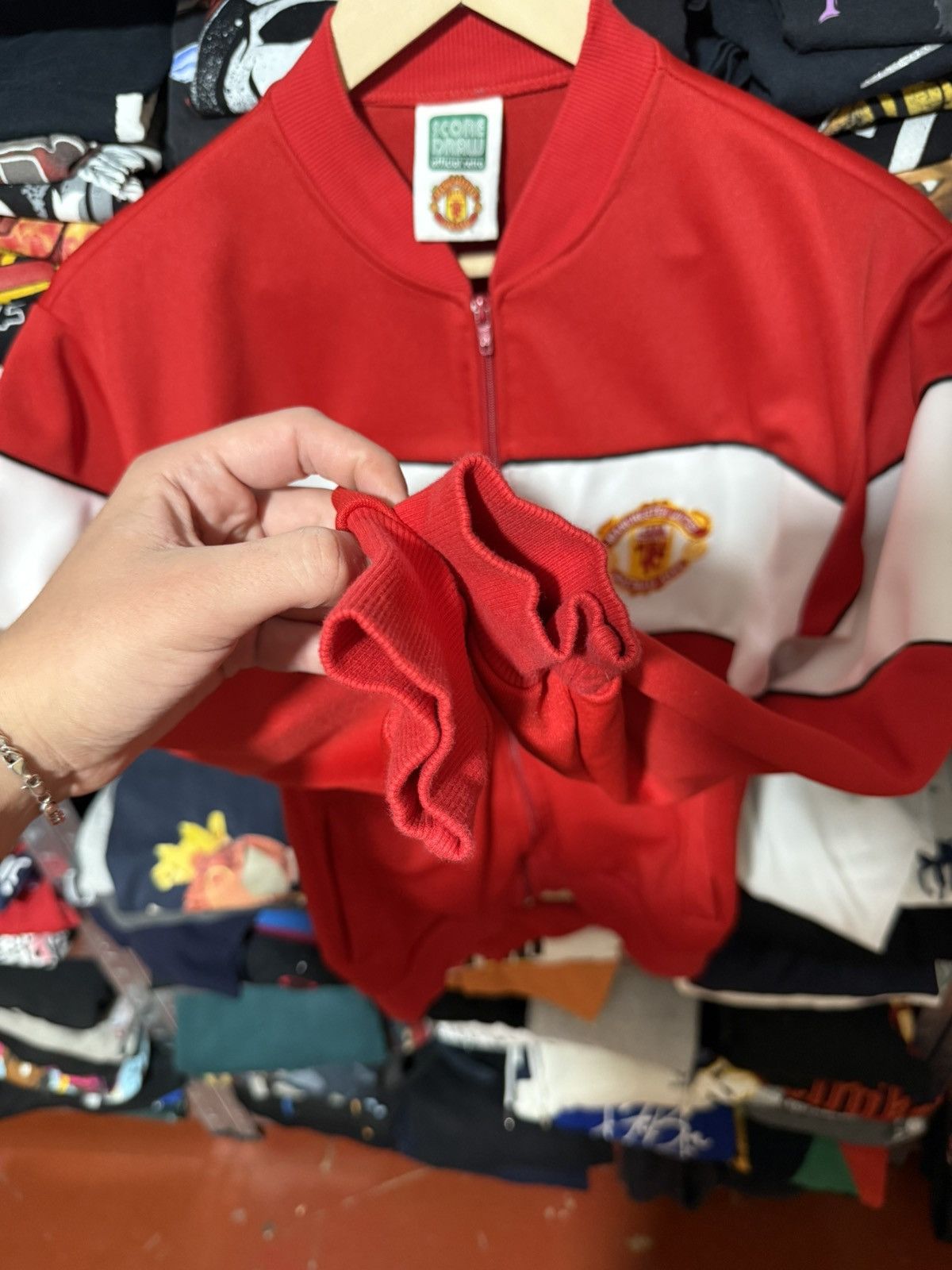 Vintage Vintage Manchester United Score Draw Light Track Jacket Size US S / EU 44-46 / 1 - 7 Thumbnail