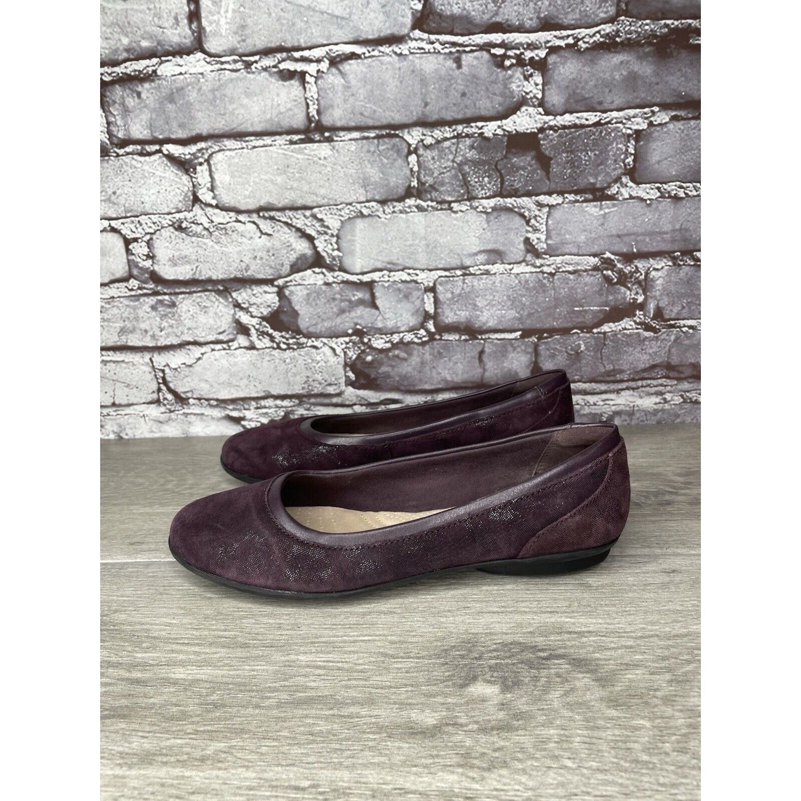 Clarks Clarks Collection Soft Cushion Purple Shimmer Ballet Flats W Size US 7.5 / IT 37.5 - 20 Thumbnail