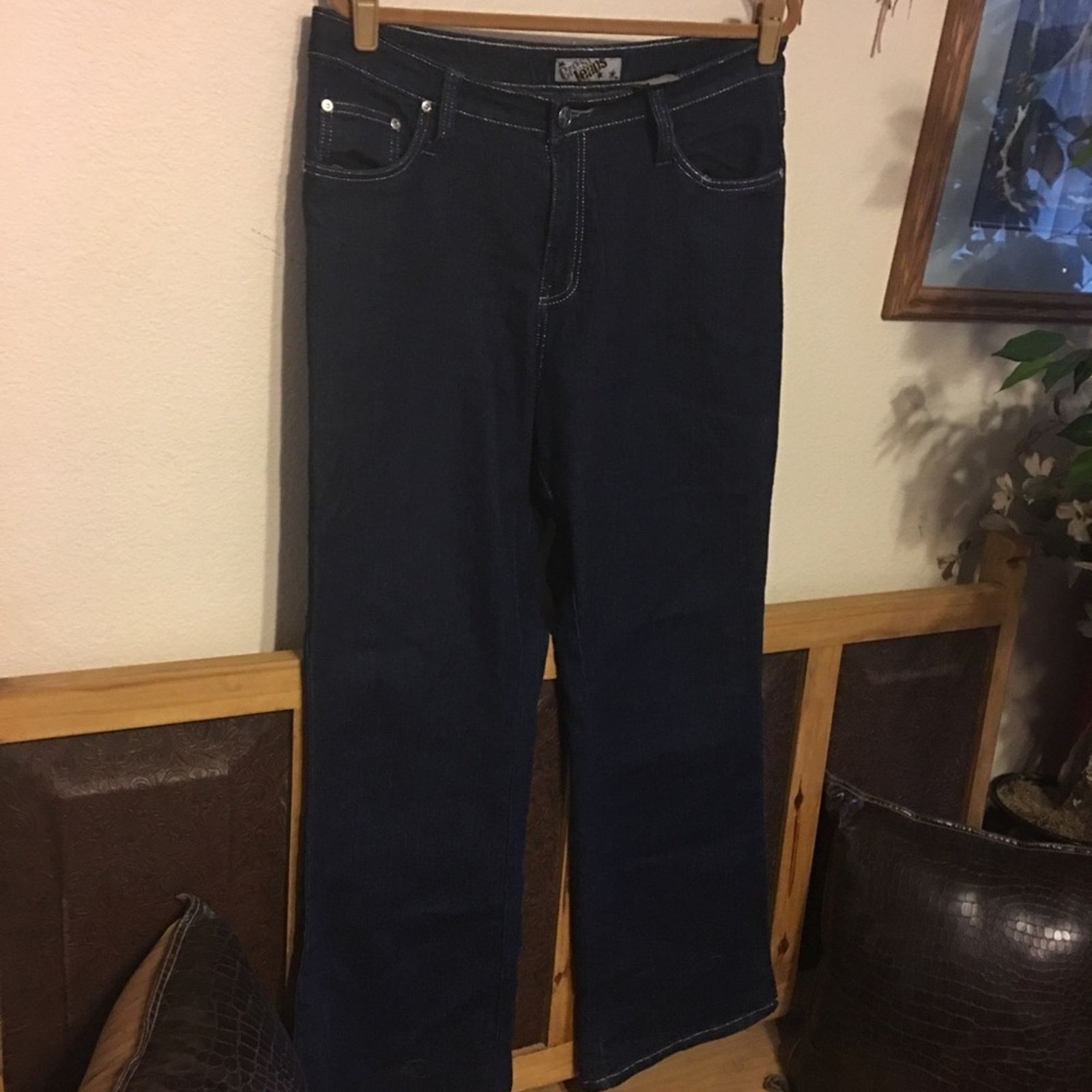 Other Crest Jeans dark blue silver threading 15/16 Size 38" / US 16 / IT 52 - 2 Thumbnail