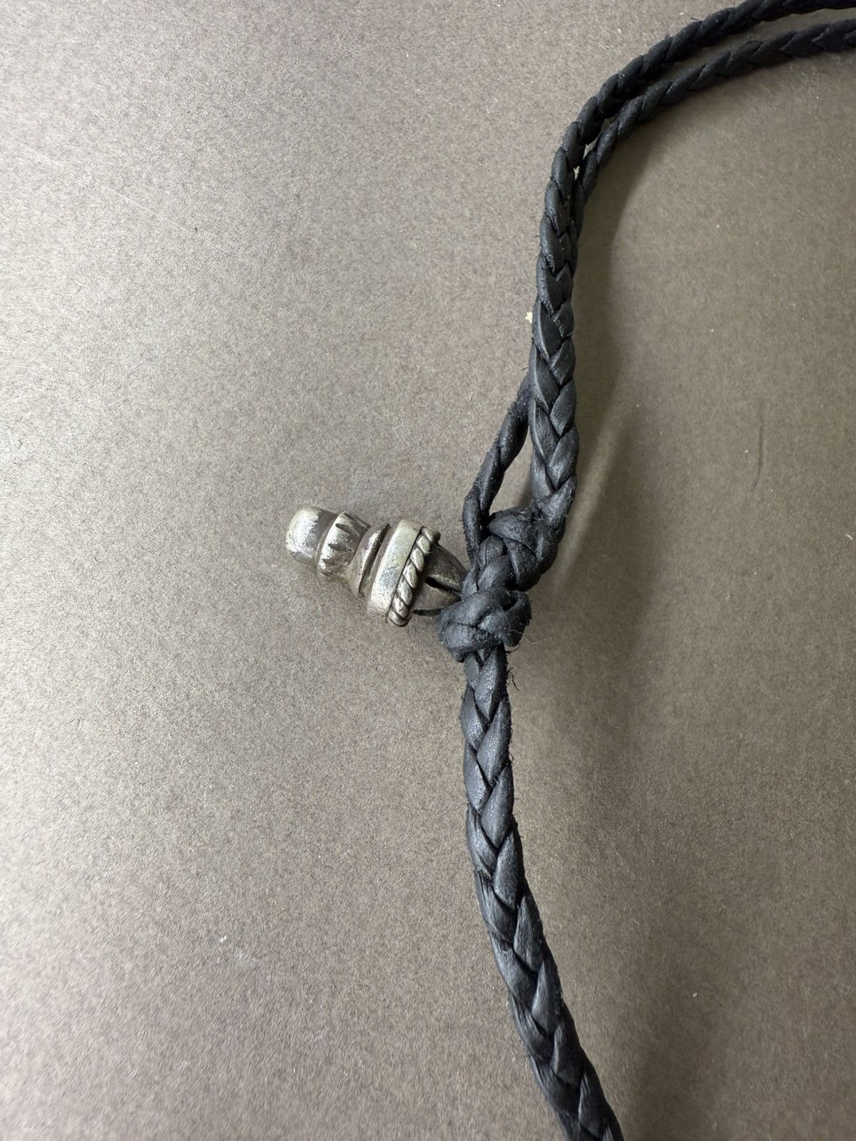 アクセサリー Chrome Hearts CAMPANA CROSS Chrome Hearts Campana Cross Pendant with Braided Leather