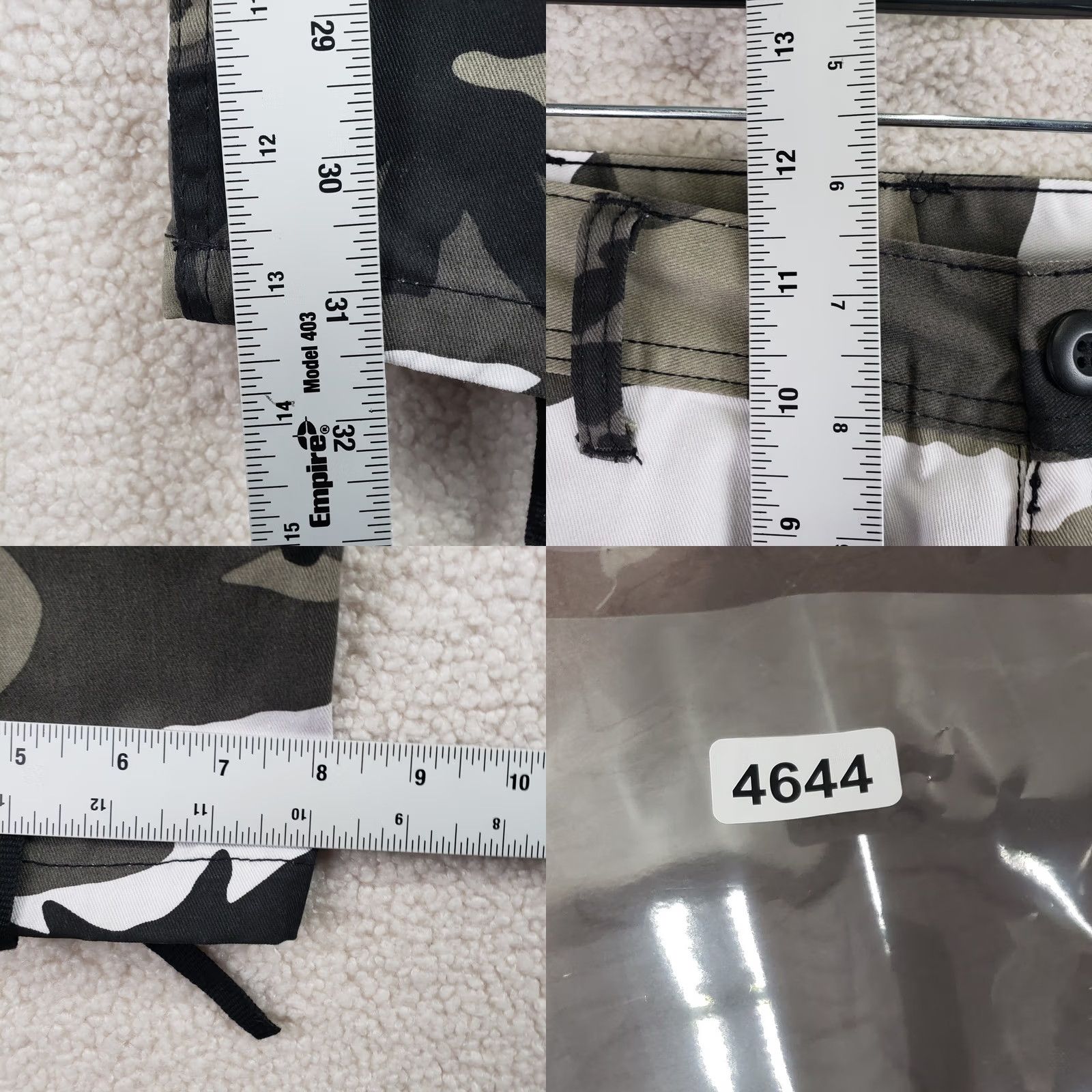 Backbone Backbone Pants Mens S White Grey Black Camo Cargo Streetwear Gorpcore Size US 30 / EU 46 - 8 Thumbnail