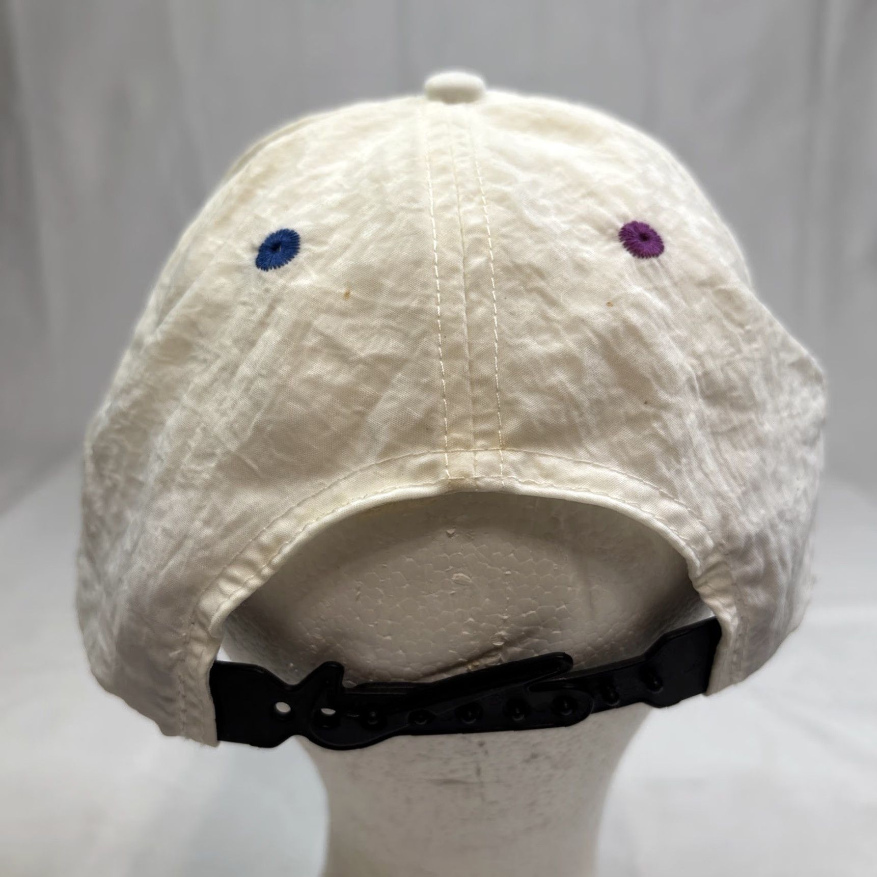 Nike VINTAGE RARE Checkered NIKE White Snapback Hat Swoosh Back Strap 90s Men One Size Size ONE SIZE - 4 Thumbnail