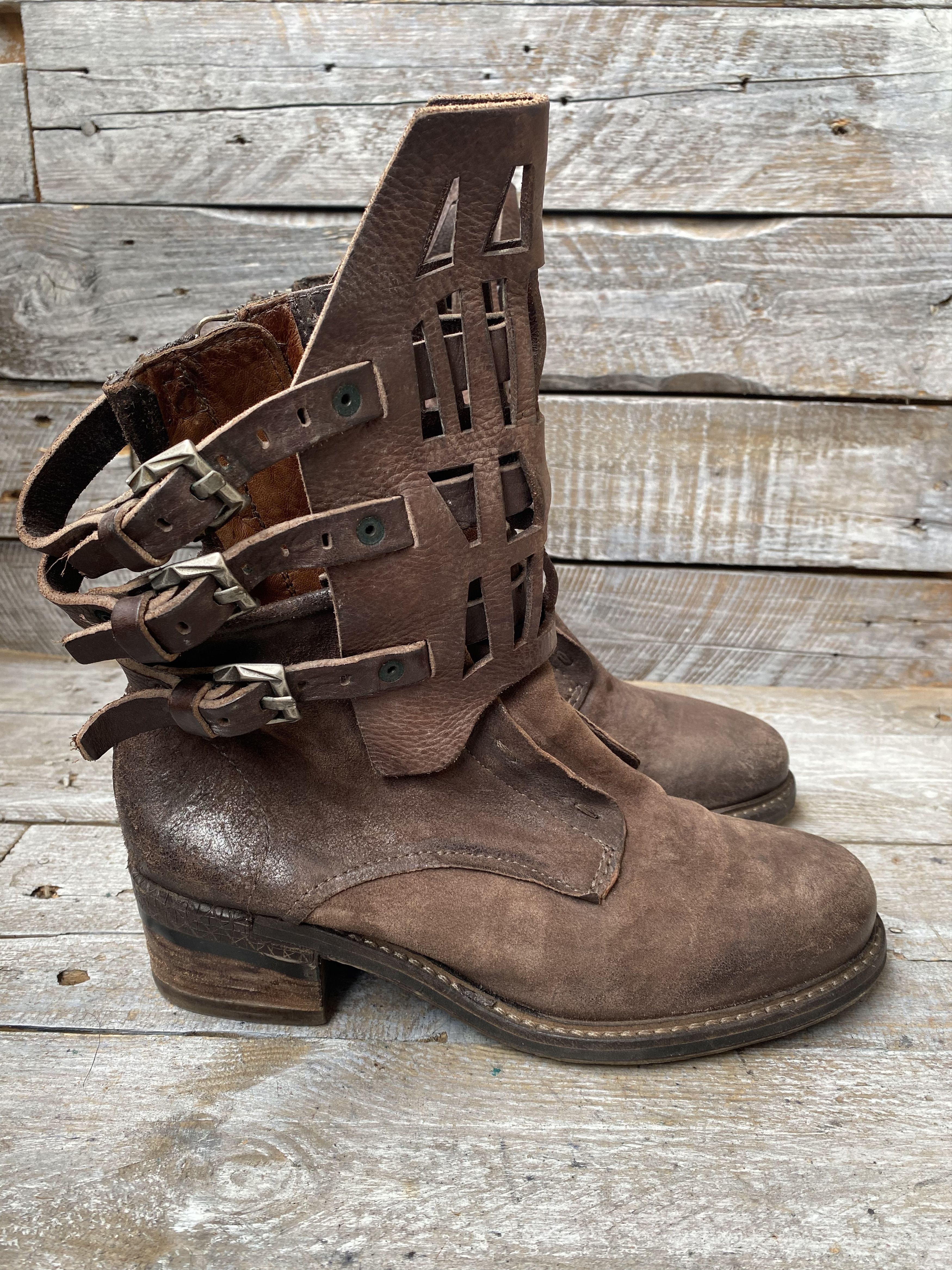A.S.98 As 98 brown leather combat boots sz 39 Size US 8.5 / IT 38.5 - 6 Thumbnail