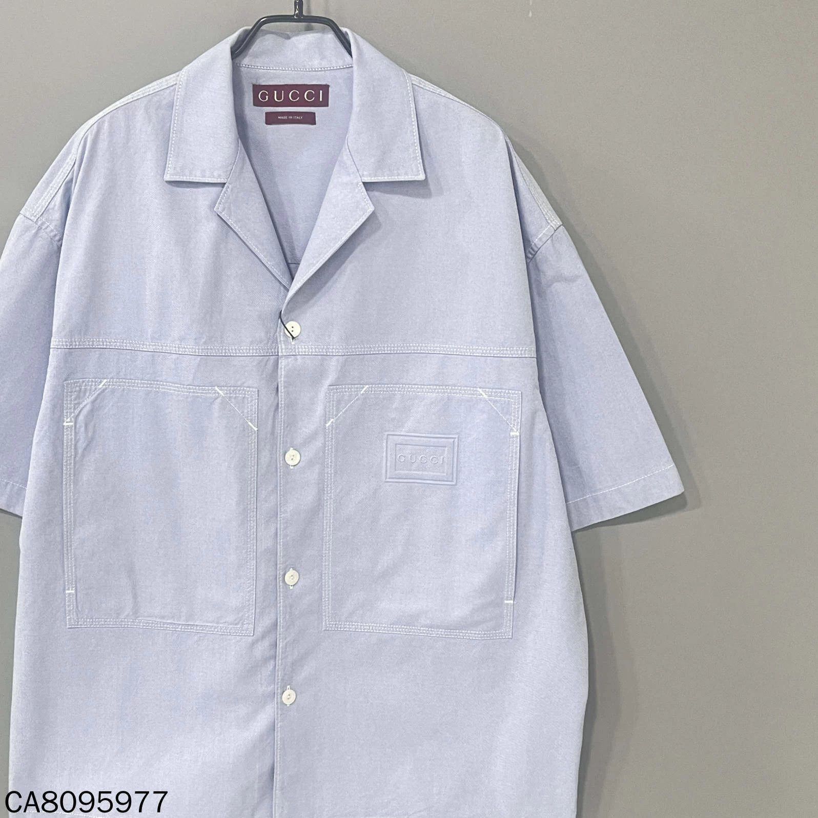 Gucci GUCCI light wash denim logo short-sleeve shirt 48 Size XL / US 12-14 / IT 48-50 - 2 Thumbnail