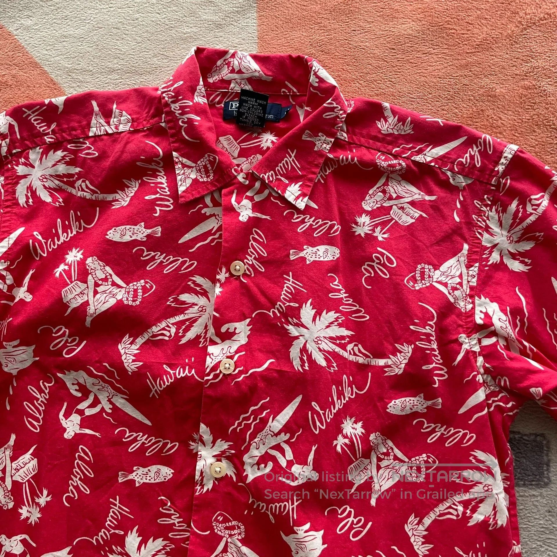 Polo Ralph Lauren Ralph Lauren Red Hawaiian Print Shirt. Size US XS / EU 42 / 0 - 3 Thumbnail