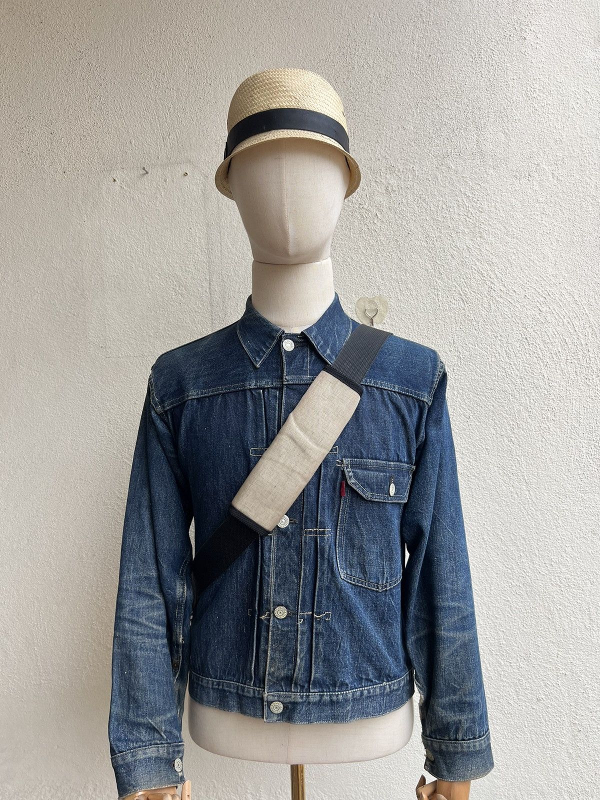 Leather × MasterPiece Vintage Masterpiece Japan Nylon Leather Messenger Bag Size ONE SIZE - 5 Thumbnail