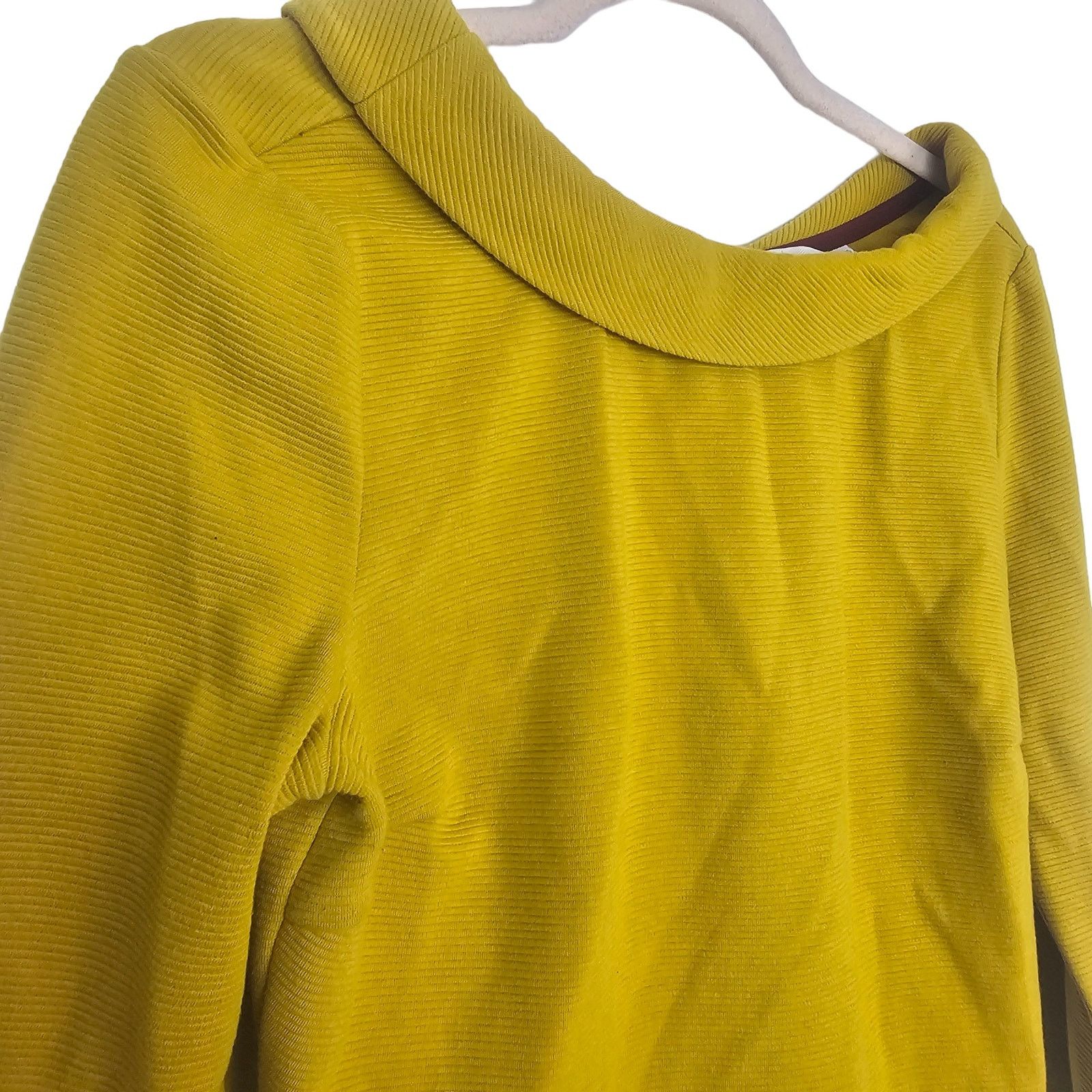 Boden Boden Womens Sarah Ottoman Knit Top 6 Mustard Preppy Classic Size M / US 6-8 / IT 42-44 - 6 Thumbnail