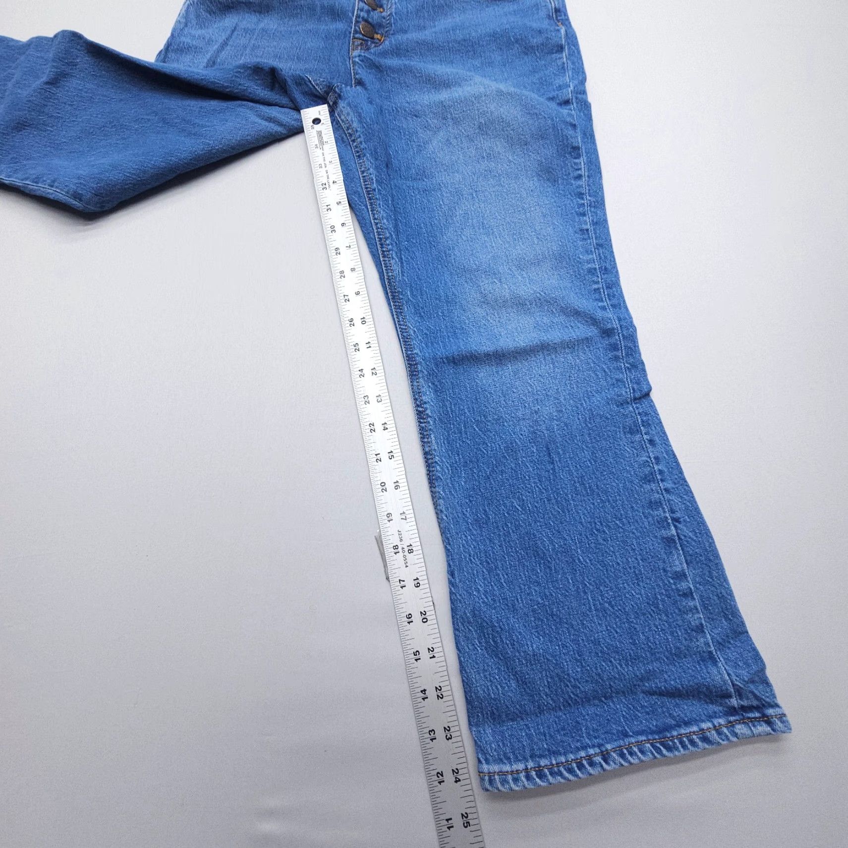 J.Crew J.CREW Jeans Mid Rise Flare Crop 28 Blue Denim 24" Inseam 5-Pocket City Vintage: No Size 28" / US 6 / IT 42 - 5 Thumbnail