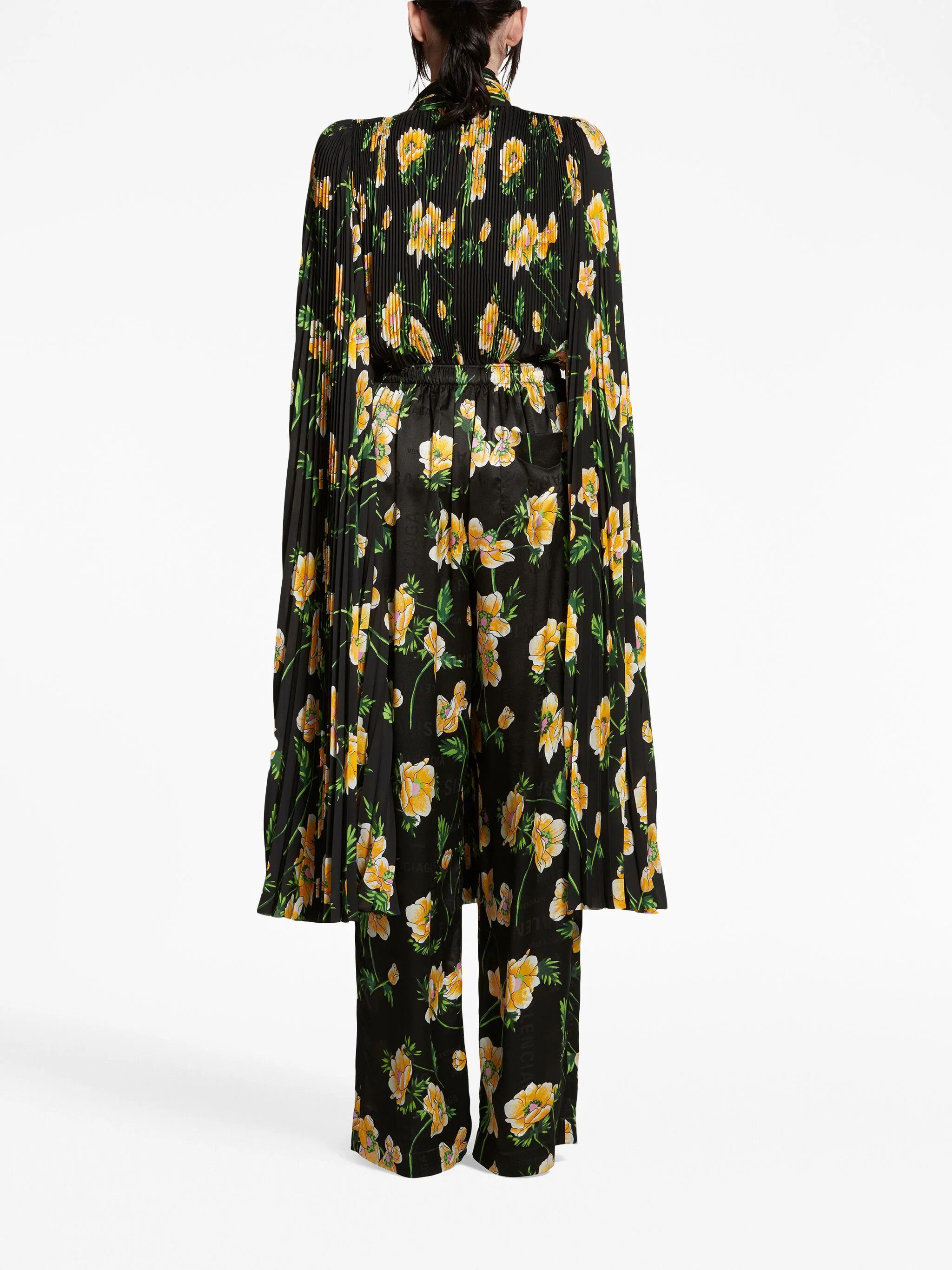 Balenciaga o1mt1gz0924 Floral Pyjama Pants in Multicolor Size 25" / US 0 / IT 36 - 4 Thumbnail