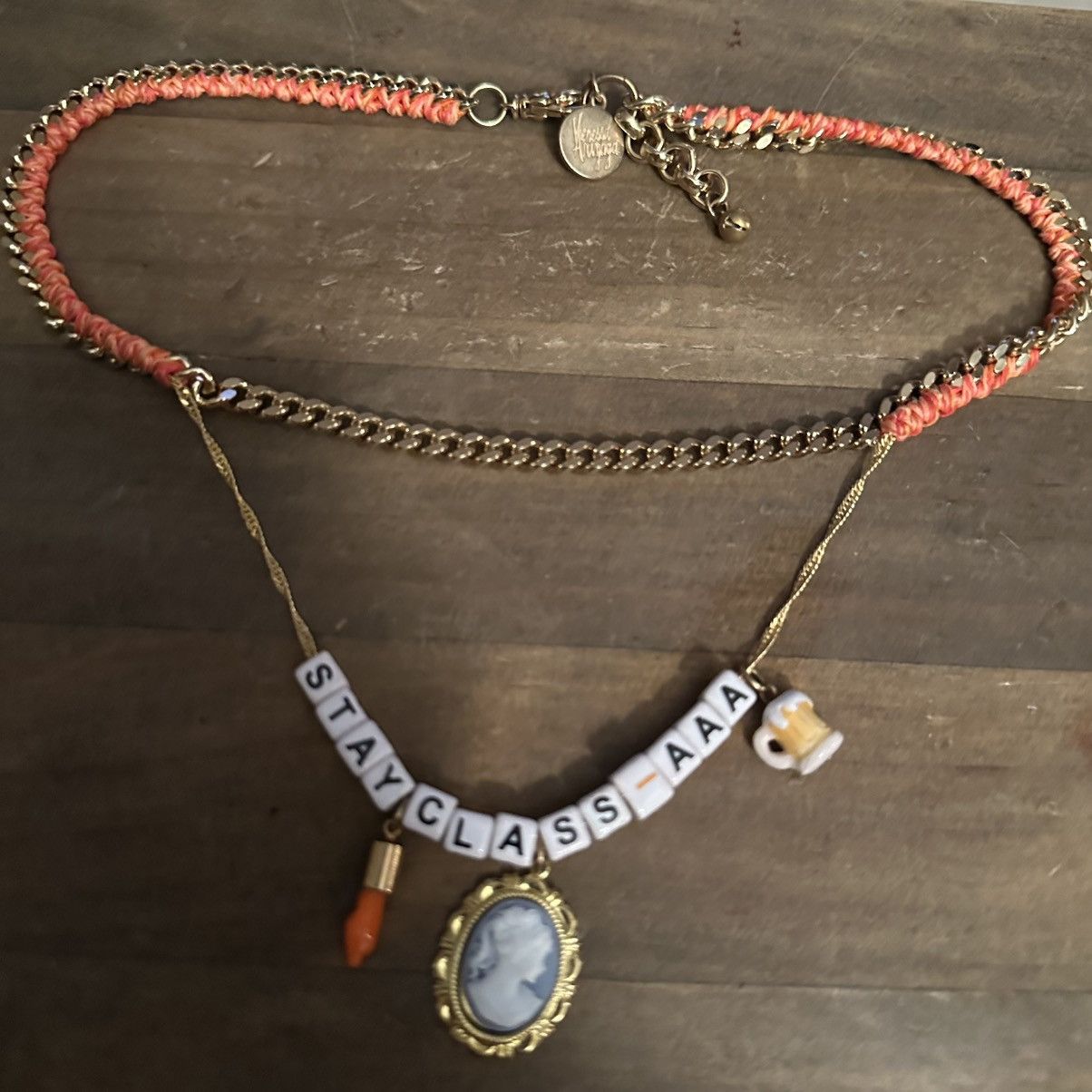 Other Venessa Arizaga Stay Classy block letter bead swag necklace Size ONE SIZE - 2 Thumbnail