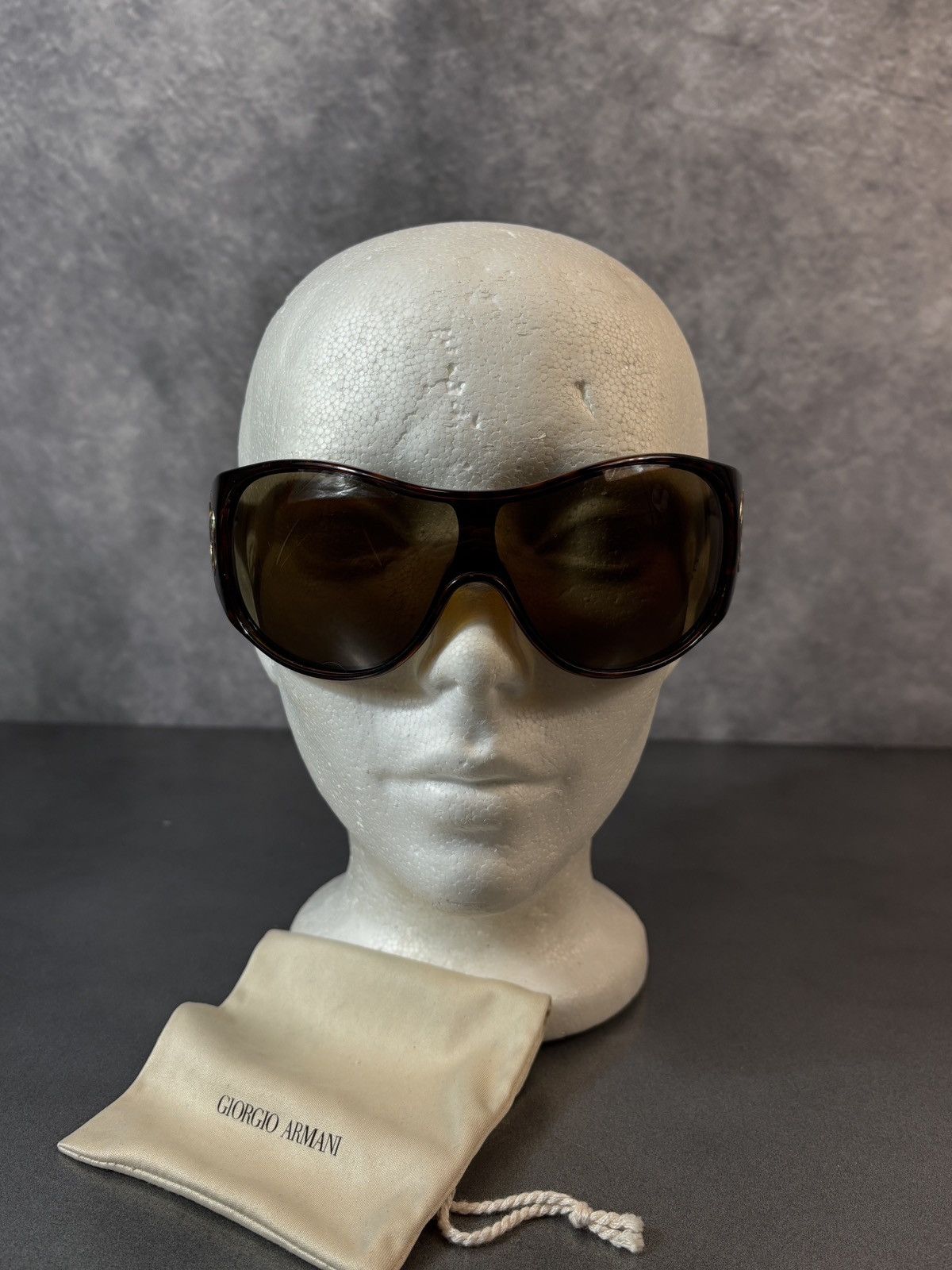 Giorgio Armani × Vintage 2000s Giorgio Armani Sunglasses GA 340/S Oversized Wrap Y2K Size ONE SIZE - 16 Thumbnail