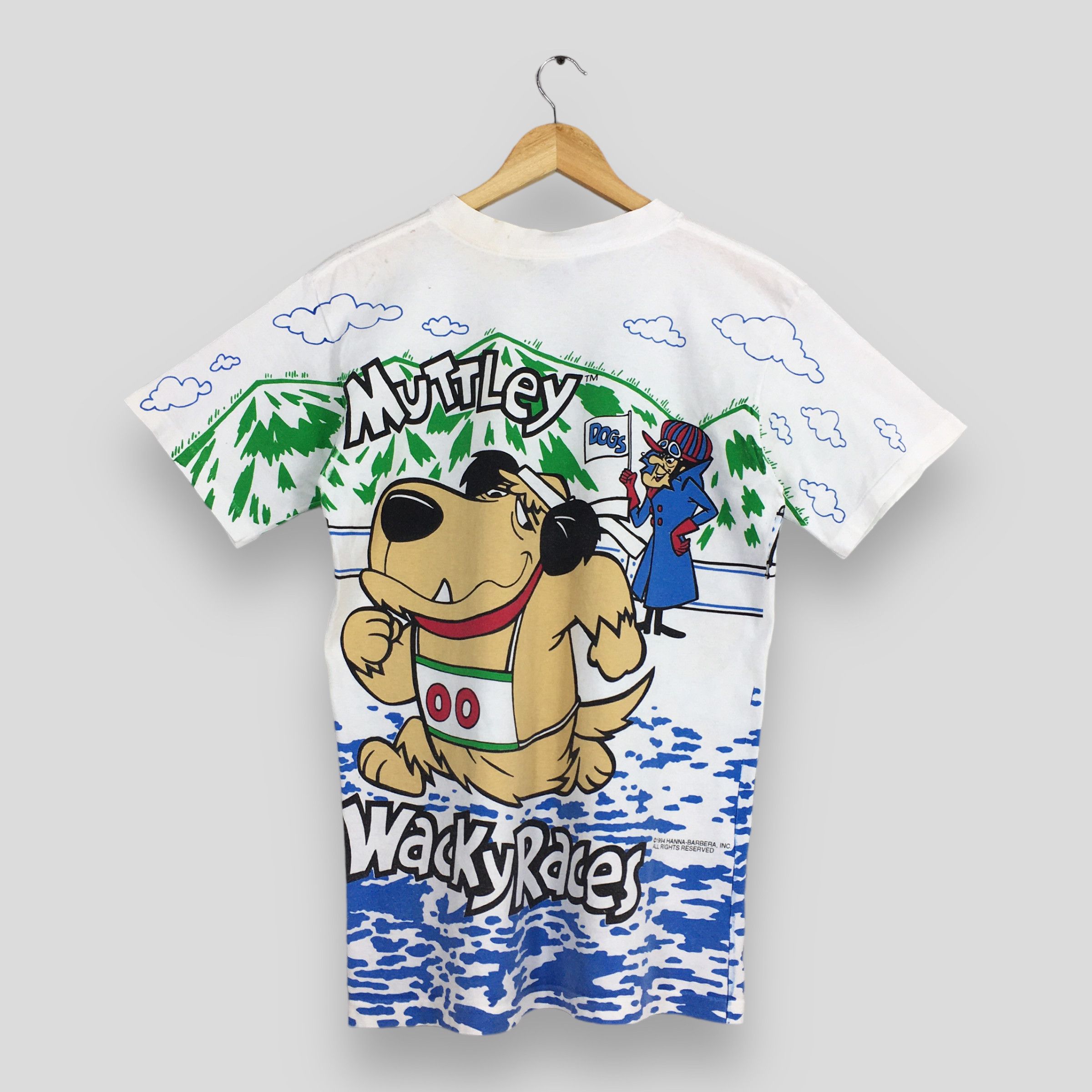Cartoon Network Vintage Muttley Wackyraces Dog White T shirt Medium Size US M / EU 48-50 / 2 - 7 Thumbnail