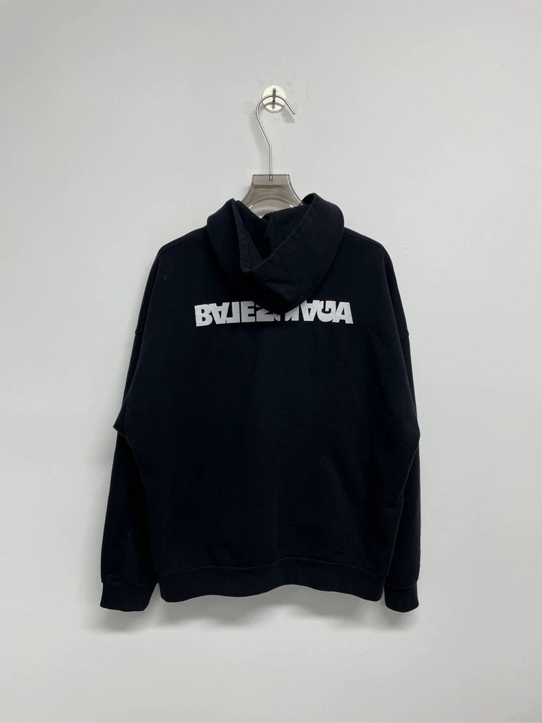 Balenciaga Balenciaga Loose zipper hooded sweater black Size US M / EU 48-50 / 2 - 2 Thumbnail