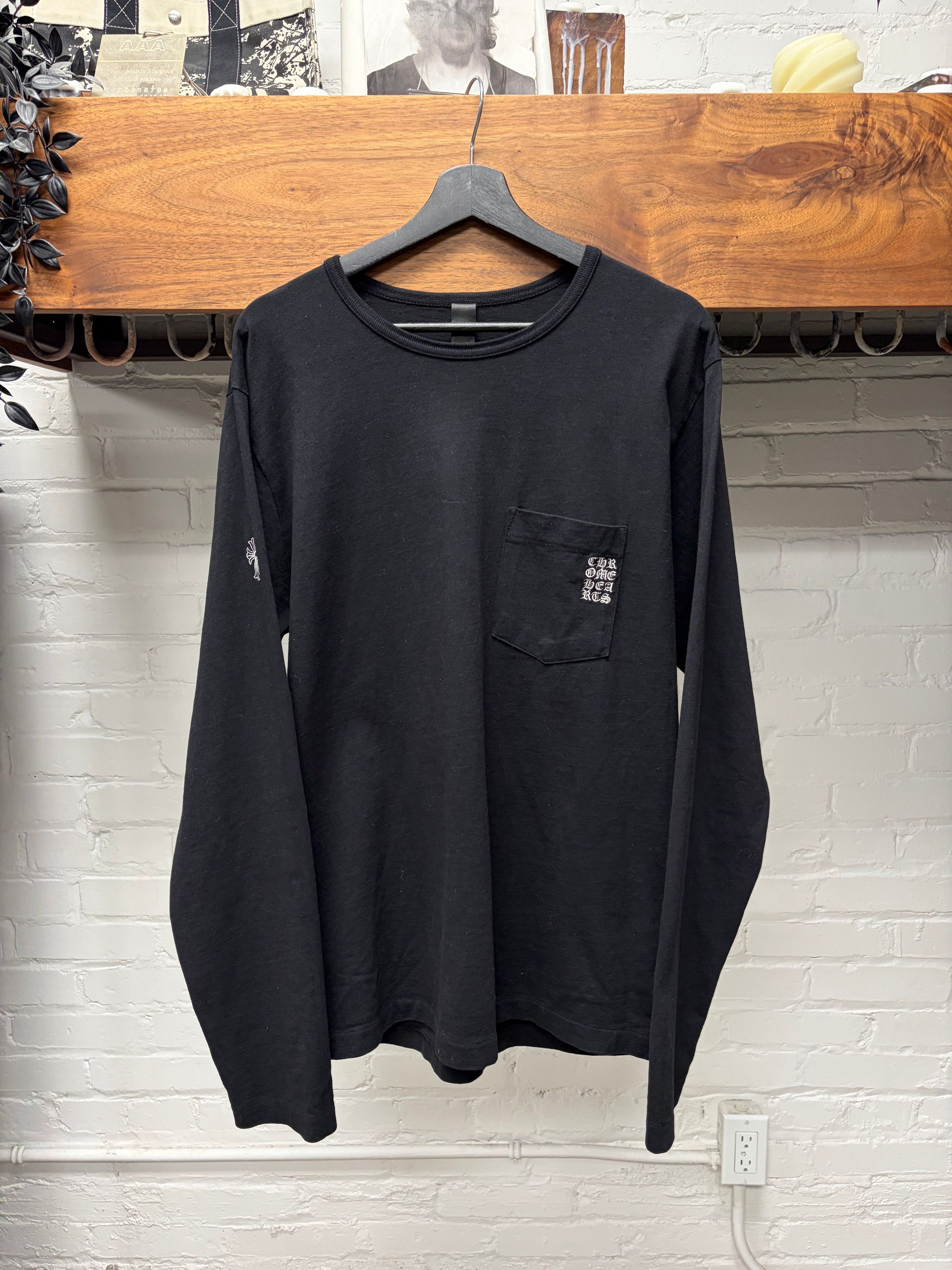 Chrome Hearts Chrome Hearts GRP Black Embroidered Logo Long Sleeve Shirt Size US L / EU 52-54 / 3 - 1 Thumbnail