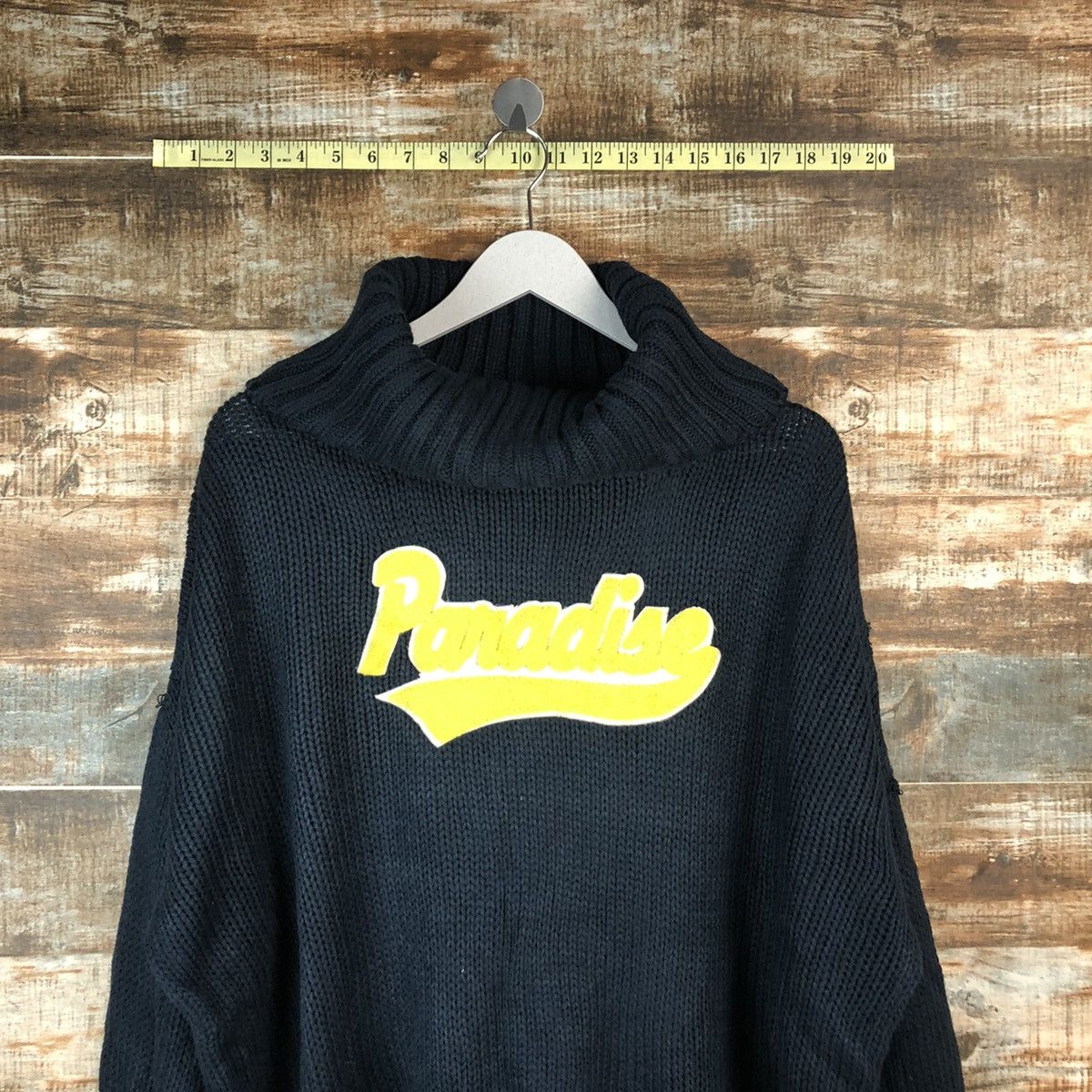 Homespun Knitwear × Japanese Brand RCWB Dark Blue Turtle Neck ripped Knitwear #A1355 Size M / US 6-8 / IT 42-44 - 2 Thumbnail
