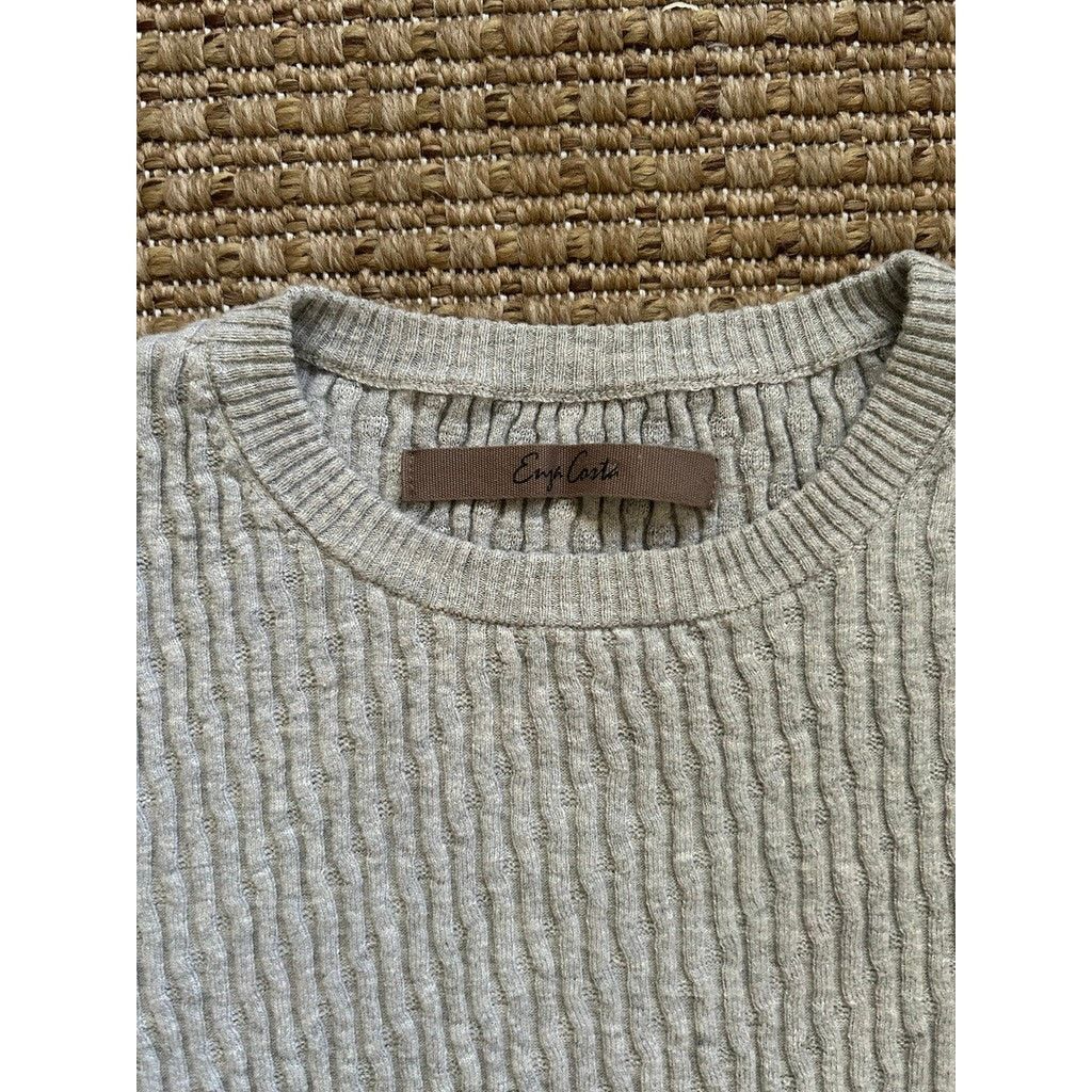 Enza Costa Enza Costa Cotton Cashmere Ribbed Knit Long Sleeve Top M Size M / US 6-8 / IT 42-44 - 3 Thumbnail