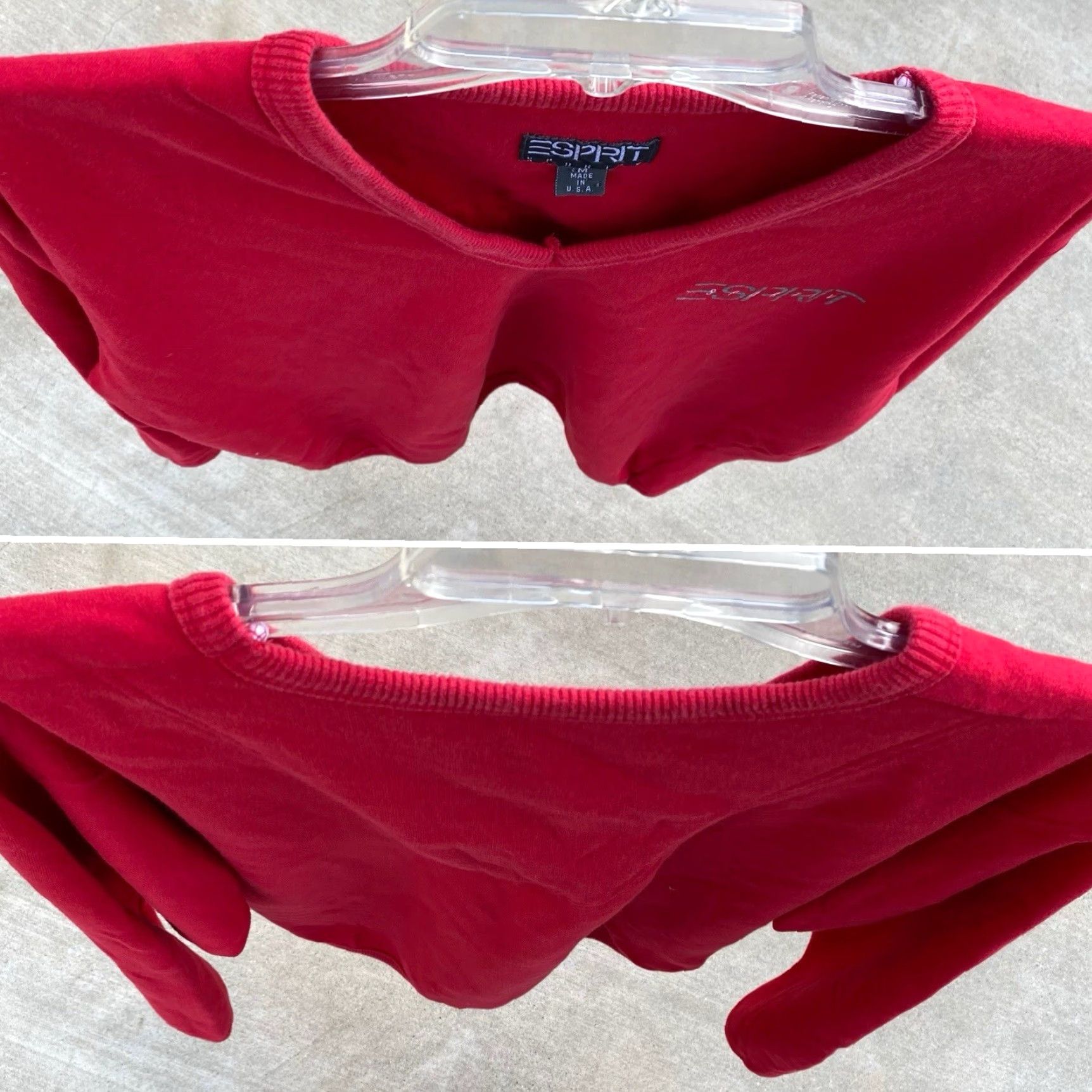 Esprit VINTAGE Esprit Sportiv V Neck Graphic Logo Sweatshirt Sweater Red USA Size M Womens Oversized Pullover Mockup Size M / US 6-8 / IT 42-44 - 7 Thumbnail