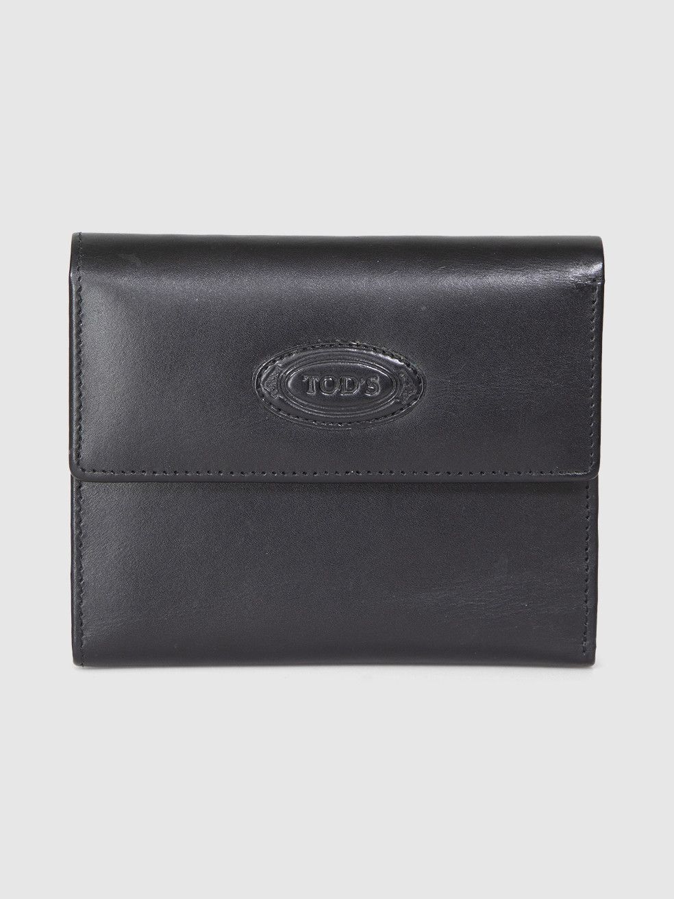 Tod's Black Leather Tri Fold Wallet Size ONE SIZE - 1 Thumbnail