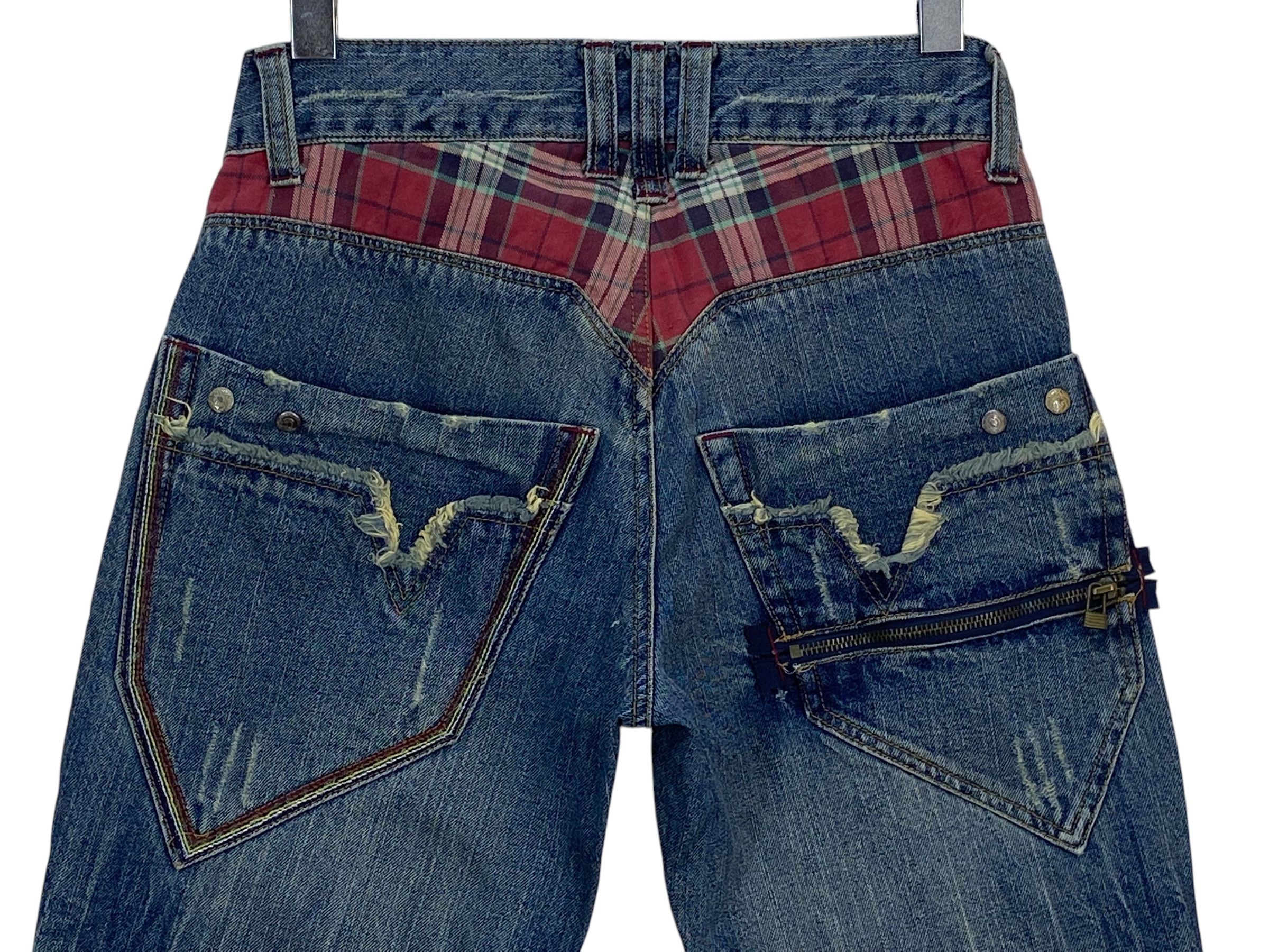 Japanese Brand Oilcake Jeans Double Waist Cropped Jeans Japanese Jeans Size US 29 - 6 Thumbnail