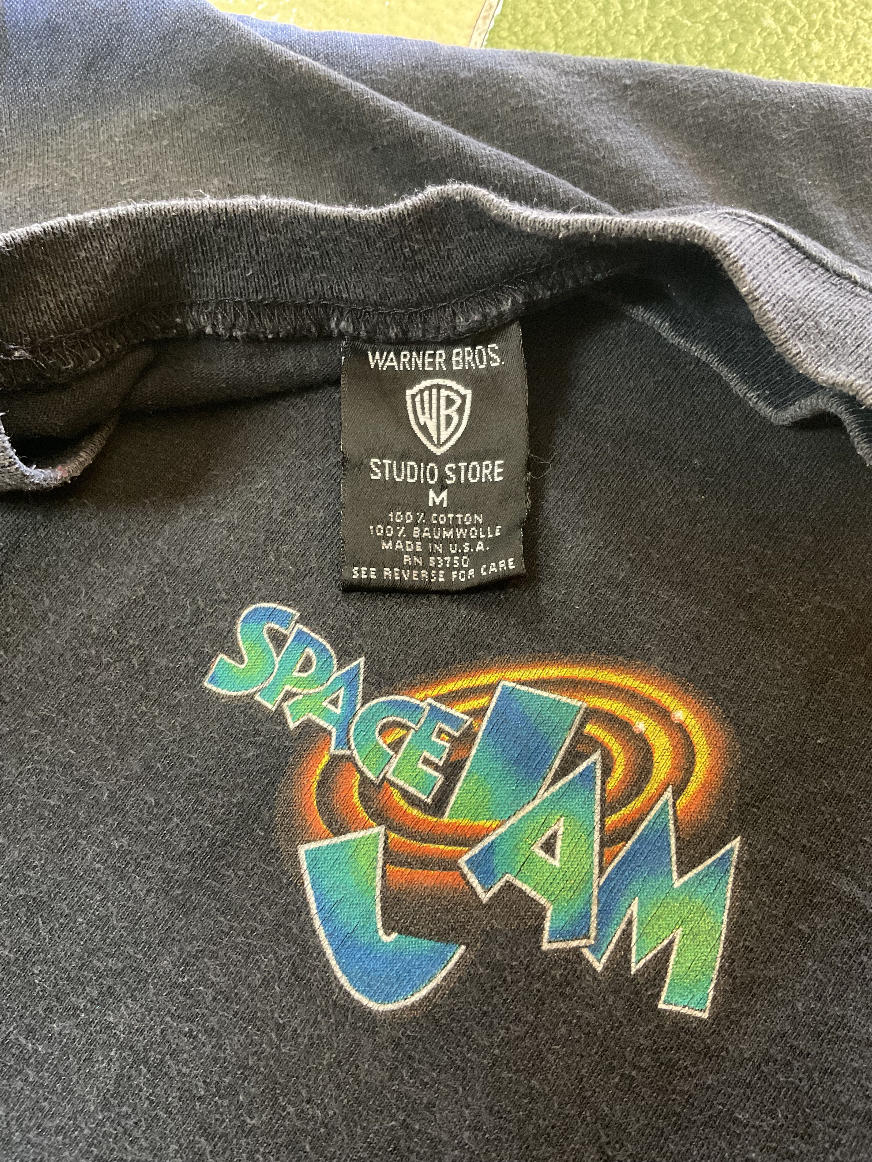 Warner Bros Vintage 1996 Space Jam Movie Promo T-Shirt Michael Jordan Size US M / EU 48-50 / 2 - 5 Thumbnail