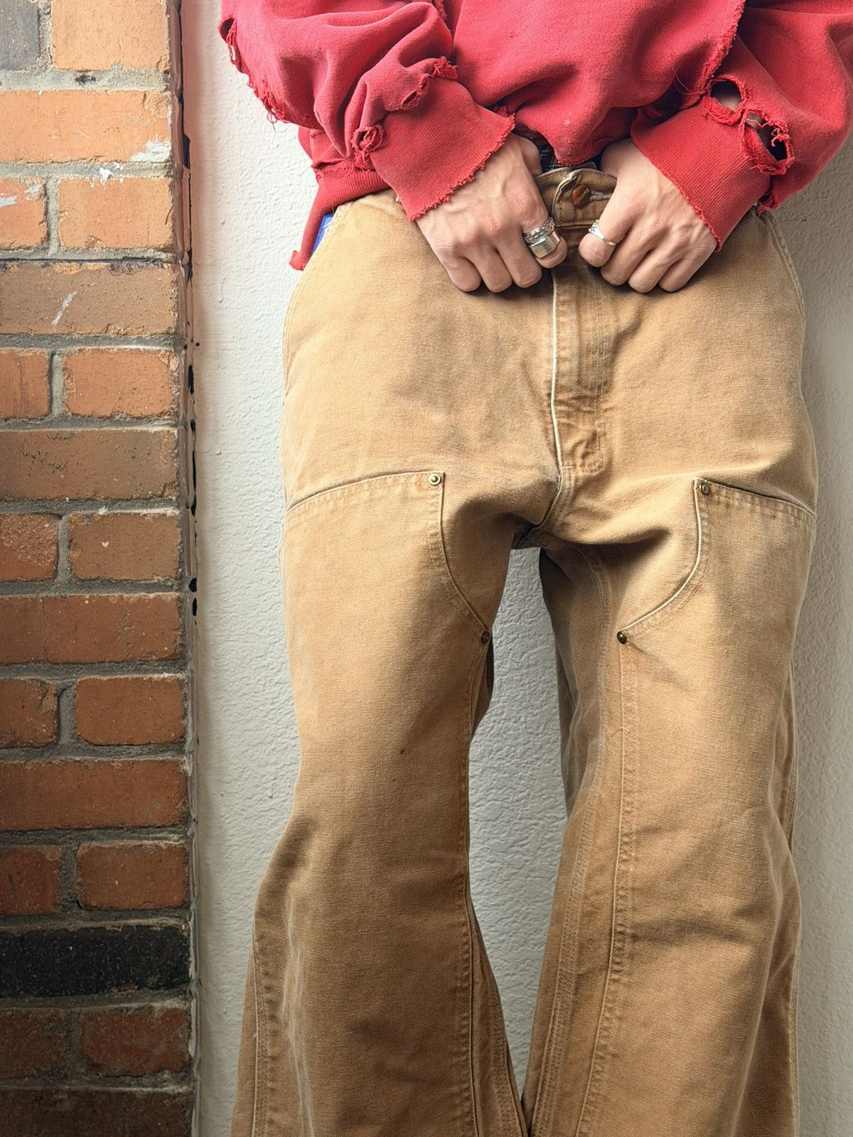 Carhartt Carhartt Thrashed And Distressed Double Knees Size US 38 / EU 54 - 2 Thumbnail