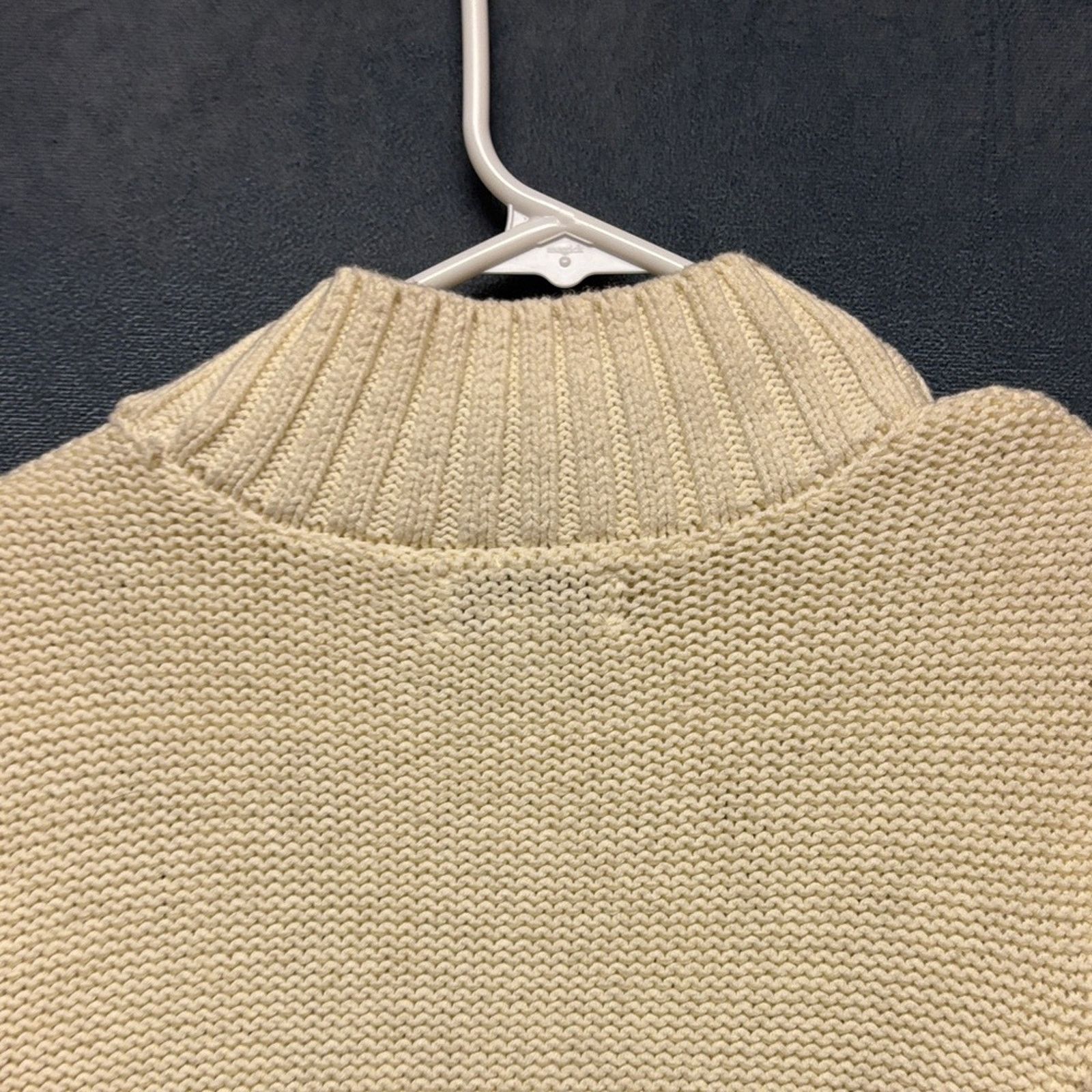 Other ON 34th Cream Cable Knit Flutter Sleeve Sweater Womens Small Size S / US 4 / IT 40 - 11 Thumbnail