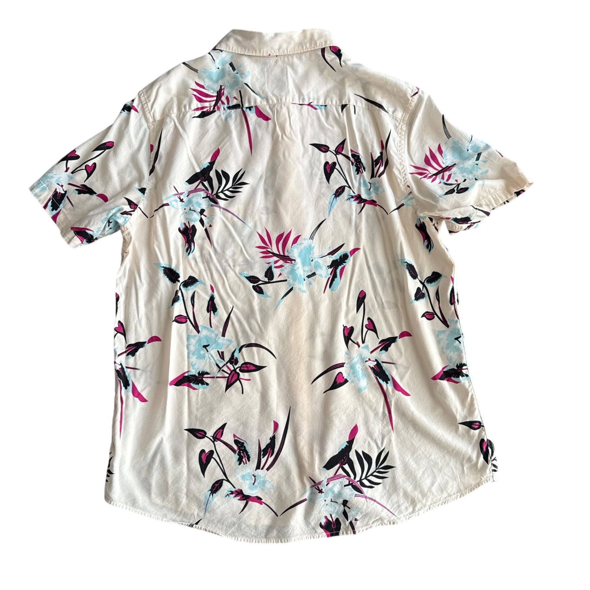 RVCA Rvca Mens Floral Print Short Sleeve Button-Up Shirt L/G Regu Size US L / EU 52-54 / 3 - 4 Thumbnail
