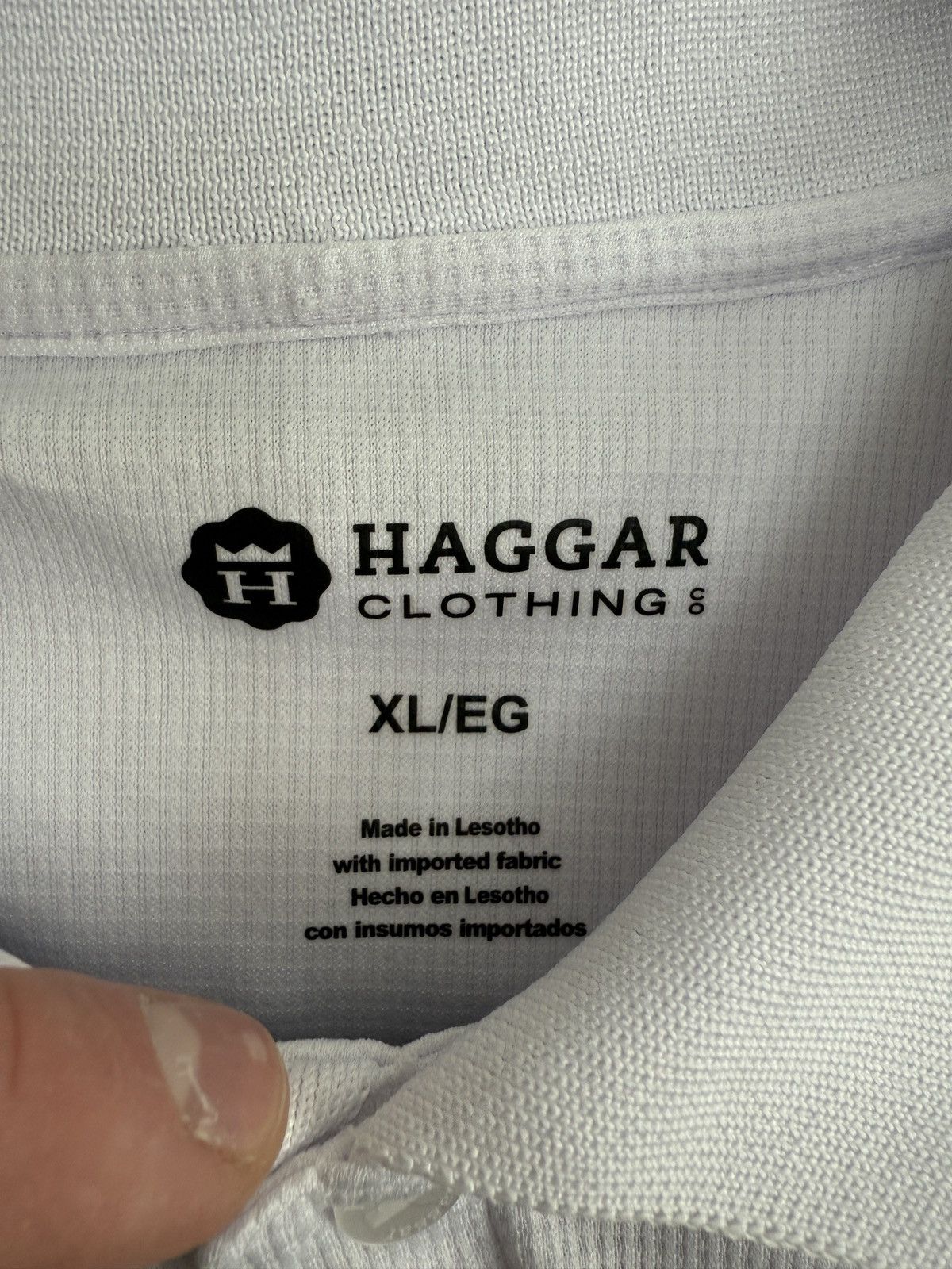 Haggar Haggar White Polo (New, Barely Worn) Size US XL / EU 56 / 4 - 3 Thumbnail