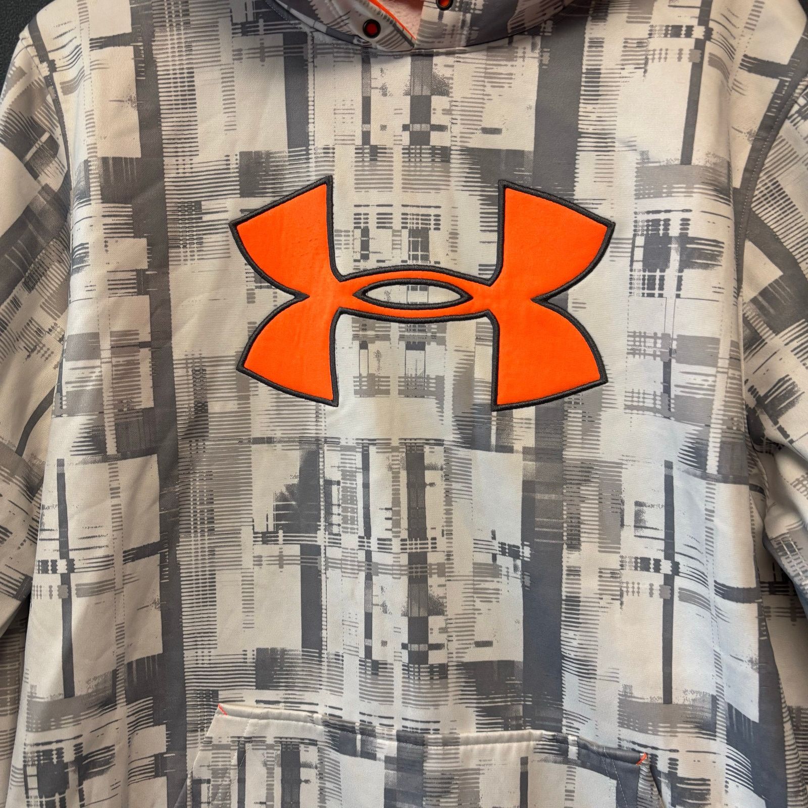Under Armour Under Armour Hoodie XL Gray Orange Logo Athletic Pullover Size US XL / EU 56 / 4 - 4 Thumbnail