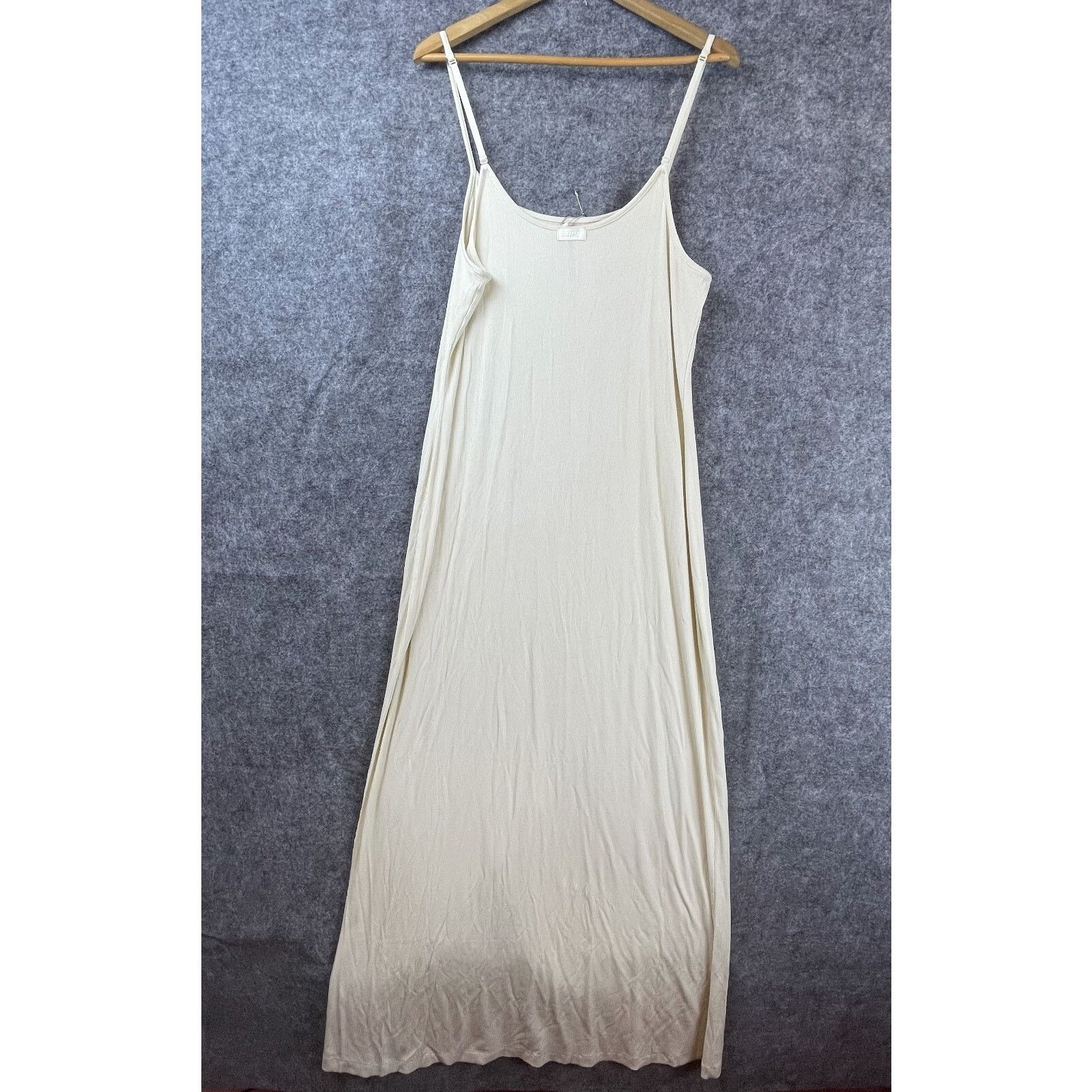 SKIMS Skims Soft Lounge Slip Mini Dress Women 4X White Ribbed Size 42" / US 20 - 3 Thumbnail