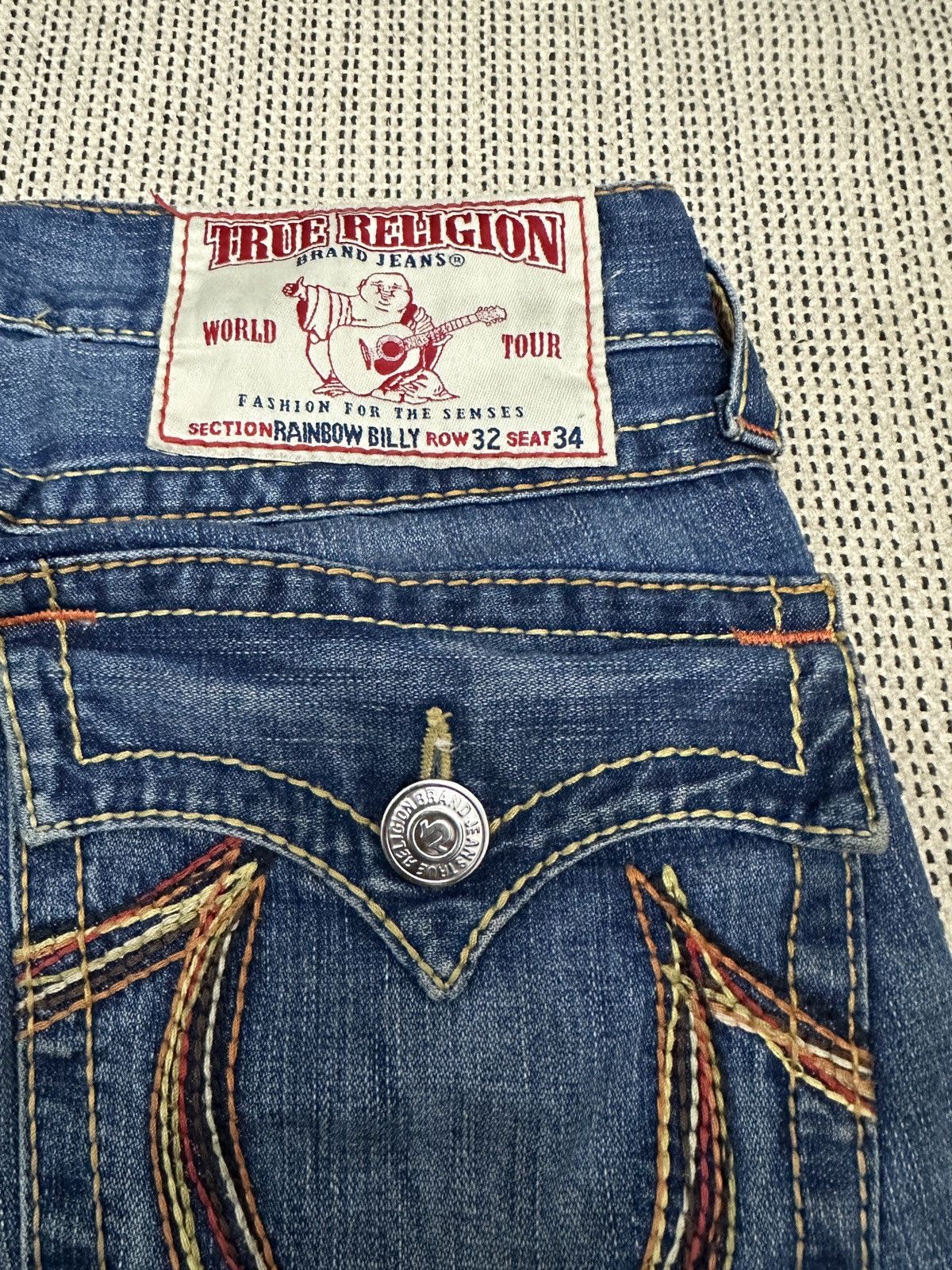 True Religion × Vintage 🔥🔥🔥Crazy Vintage True Religion Emo Grunge Goth HipHop Jeans Size US 32 / EU 48 - 4 Thumbnail