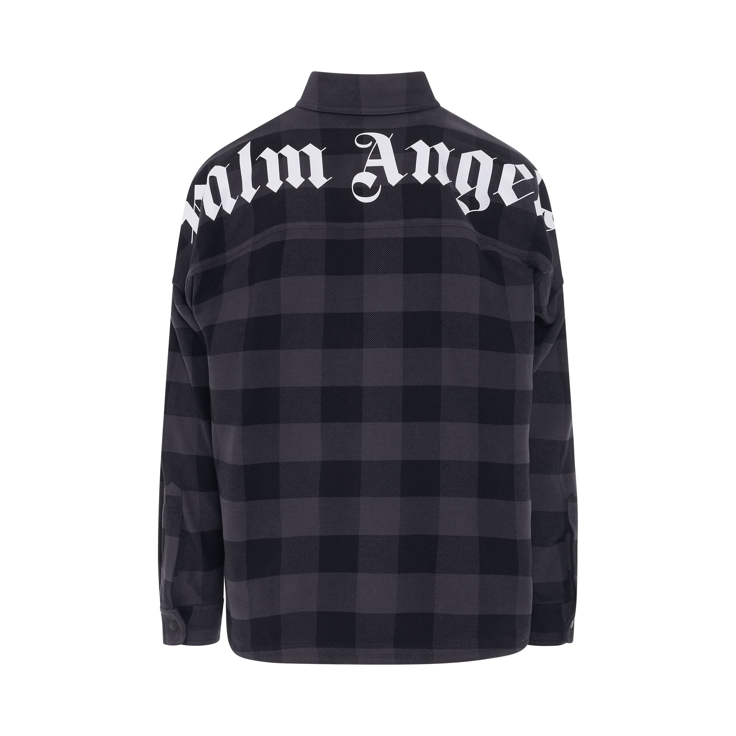 Palm Angels o1in1s0225 Q:1 / Classic Logo Overshirt in Black White Size US S / EU 44-46 / 1 - 4 Thumbnail