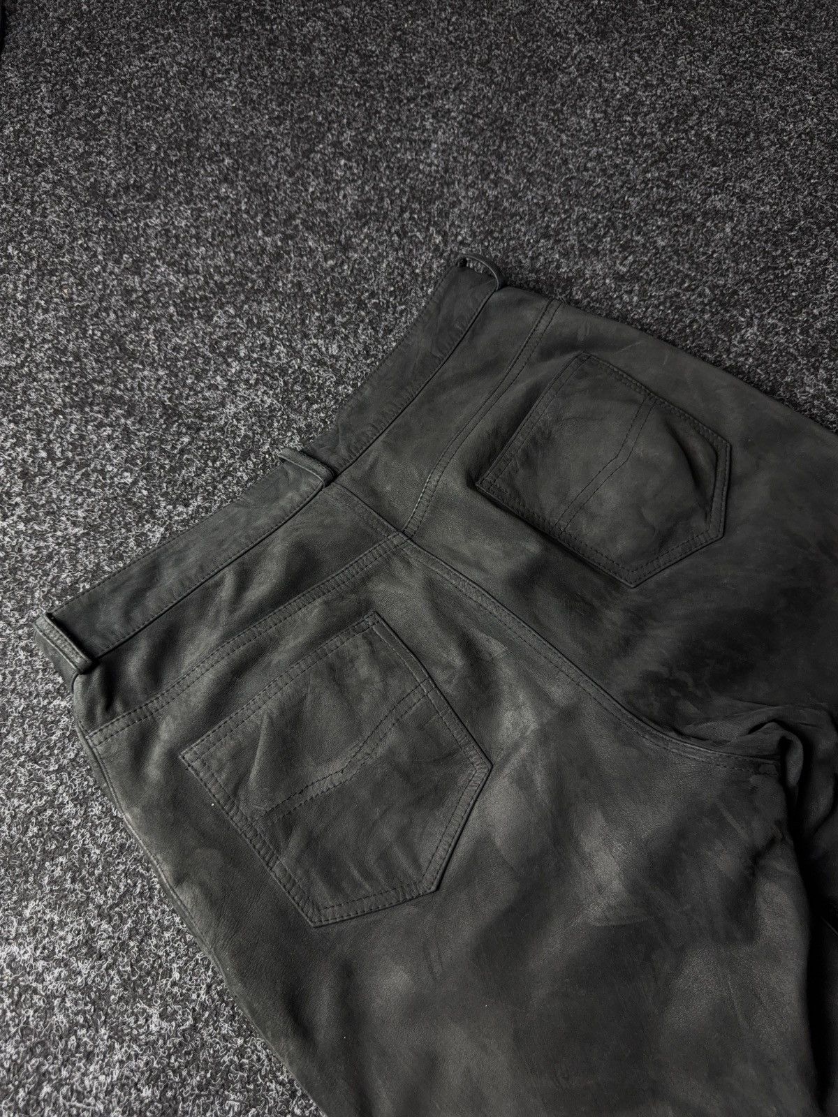 Leather Y2K Vintage Leather Pants Opium Style Alt Biker USA Rare Size US 31 - 15 Thumbnail