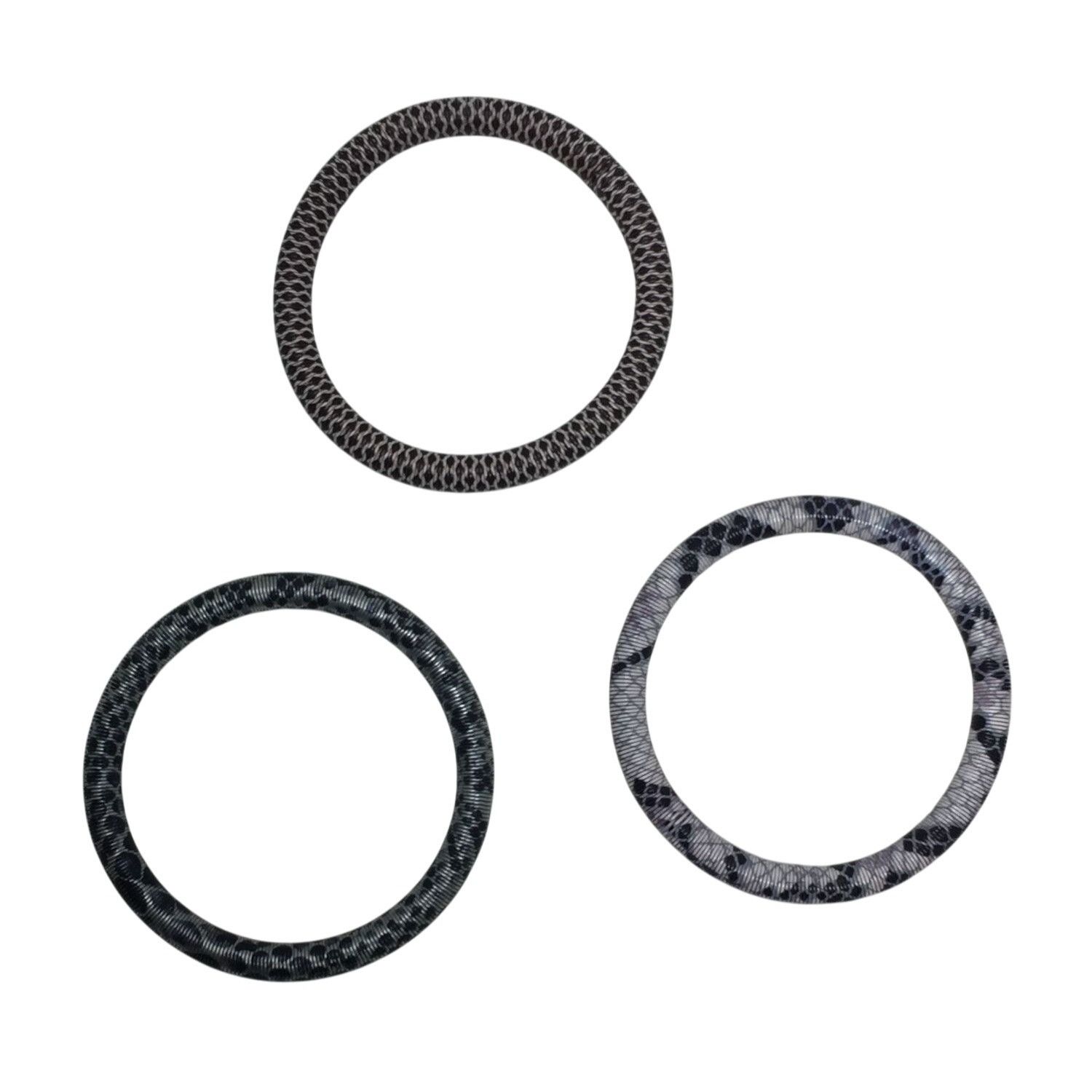 Other Snakeskin Patterned Stretchy Bangle Bracelets - Set of (3) Size ONE SIZE - 1 Thumbnail