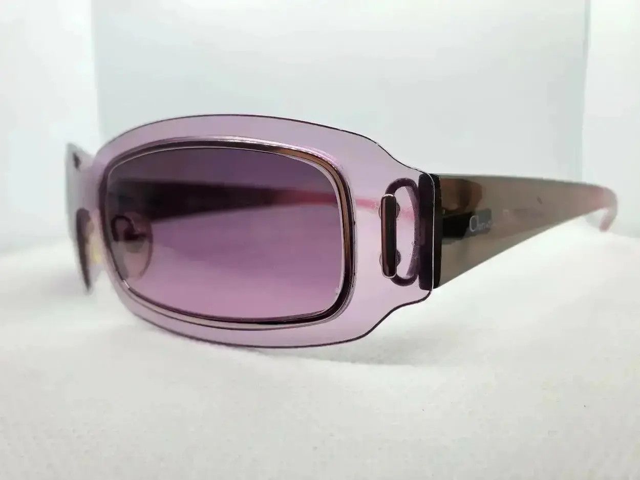 Dior × Vintage DIOR Sunglasses Working Girl Rectangle Wrap Shield Ski Y2K Size ONE SIZE - 1 Thumbnail