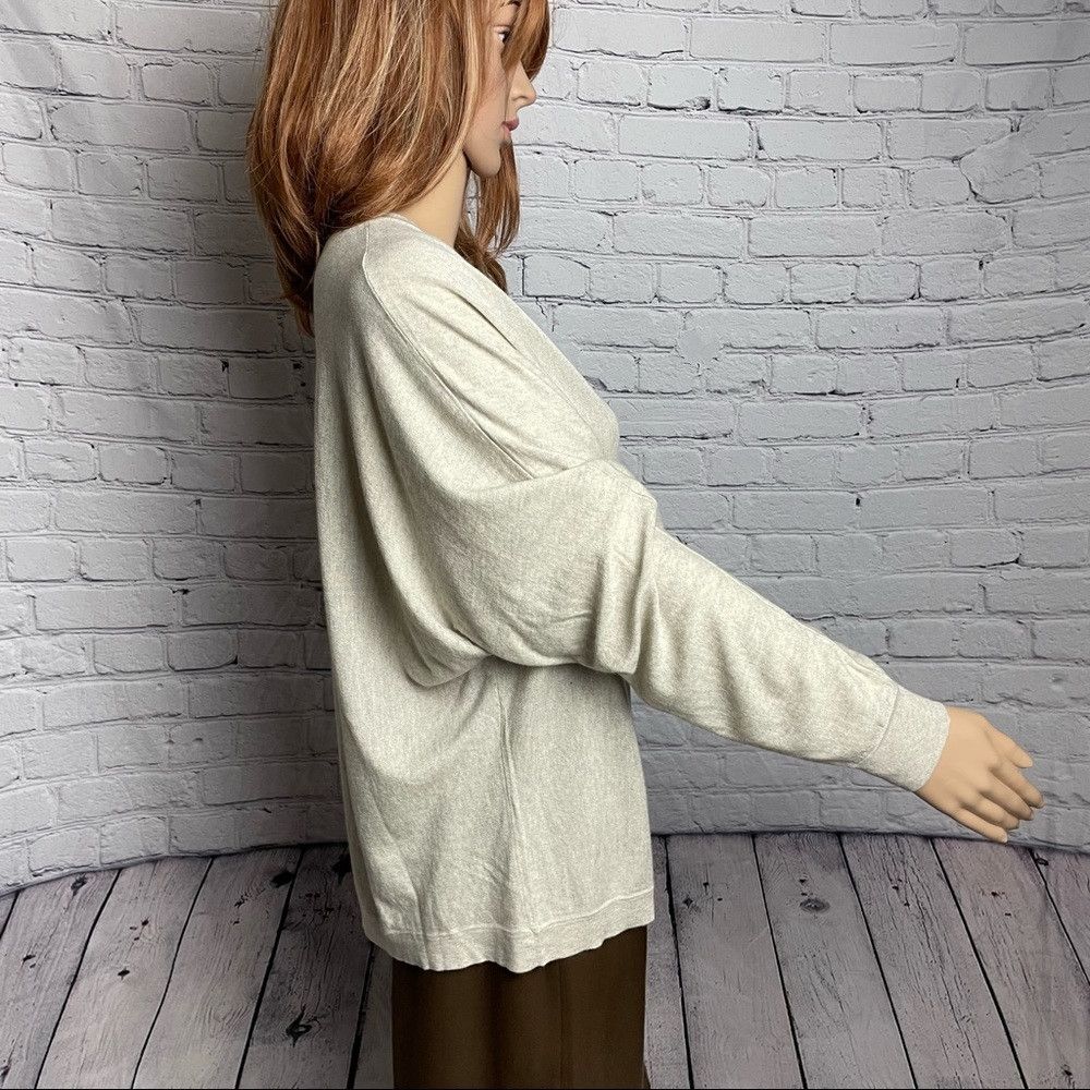 Other NWT New $195 Kokun V-Neck Dolman Bamboo Cashmere Beige Pebb Size XL / US 12-14 / IT 48-50 - 5 Thumbnail