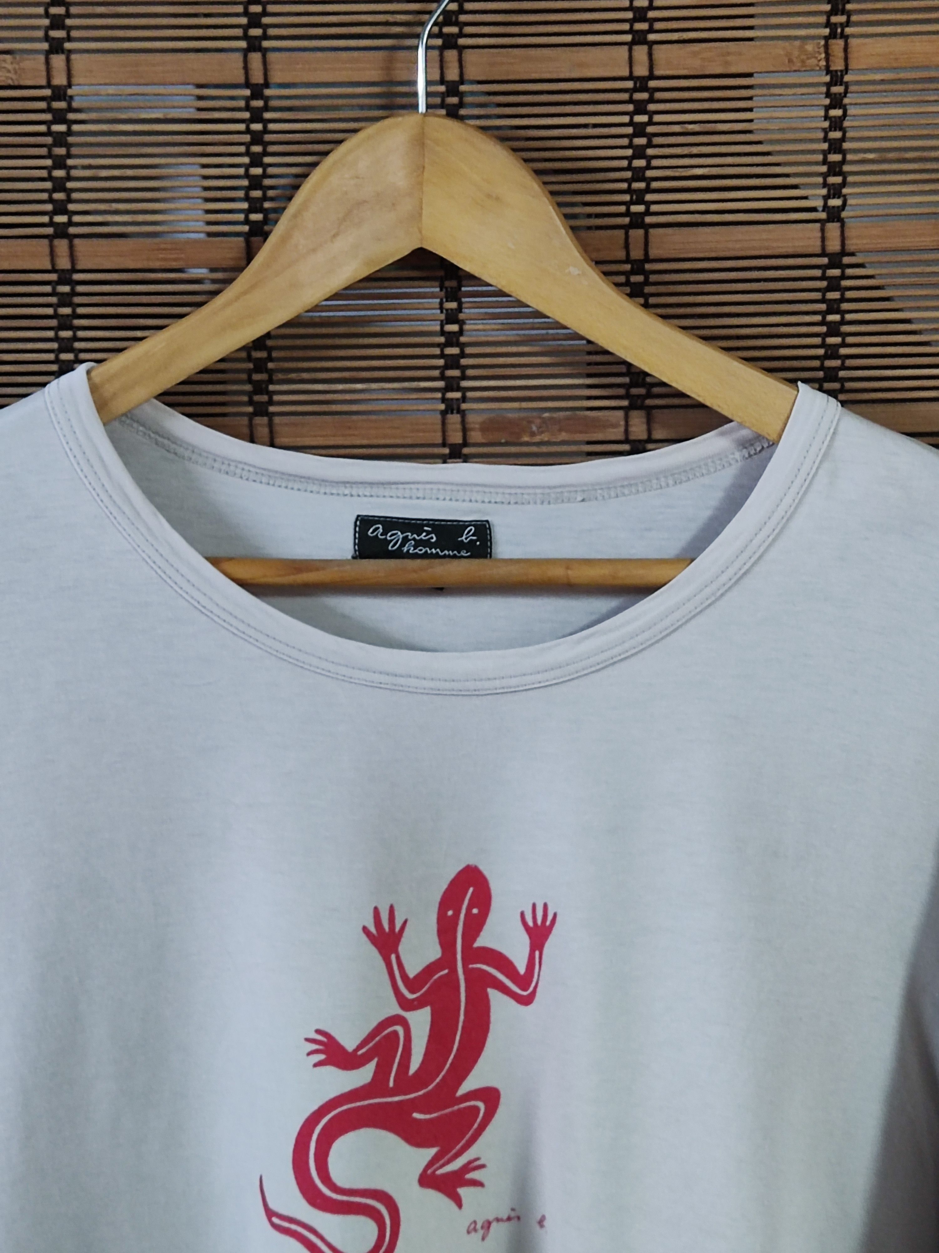 Jean-Michel Basquiat × agnes b. Y2K Agnès b. Homme "Lézard" Logo boxxy Tee - Made in Japan Size L / US 10 / IT 46 - 3 Thumbnail