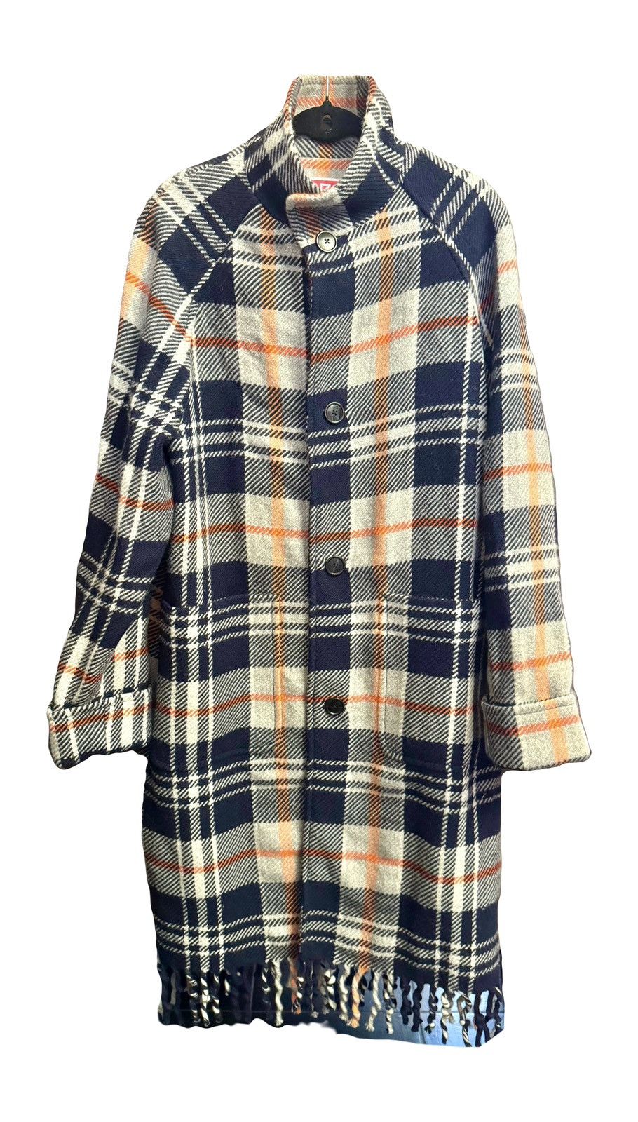 Kenzo kenzo runway fw22 men wool printed fringes coat 46 Size US S / EU 44-46 / 1 - 1 Thumbnail